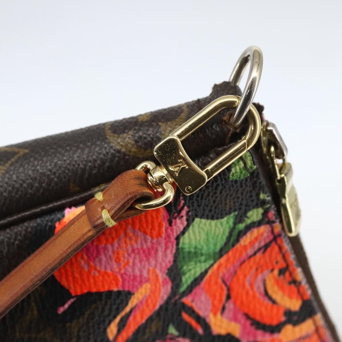 Louis Vuitton Louis Vuitton Pochette Accessoires Limited Edition Monogram Roses Size ONE SIZE - 14 Thumbnail