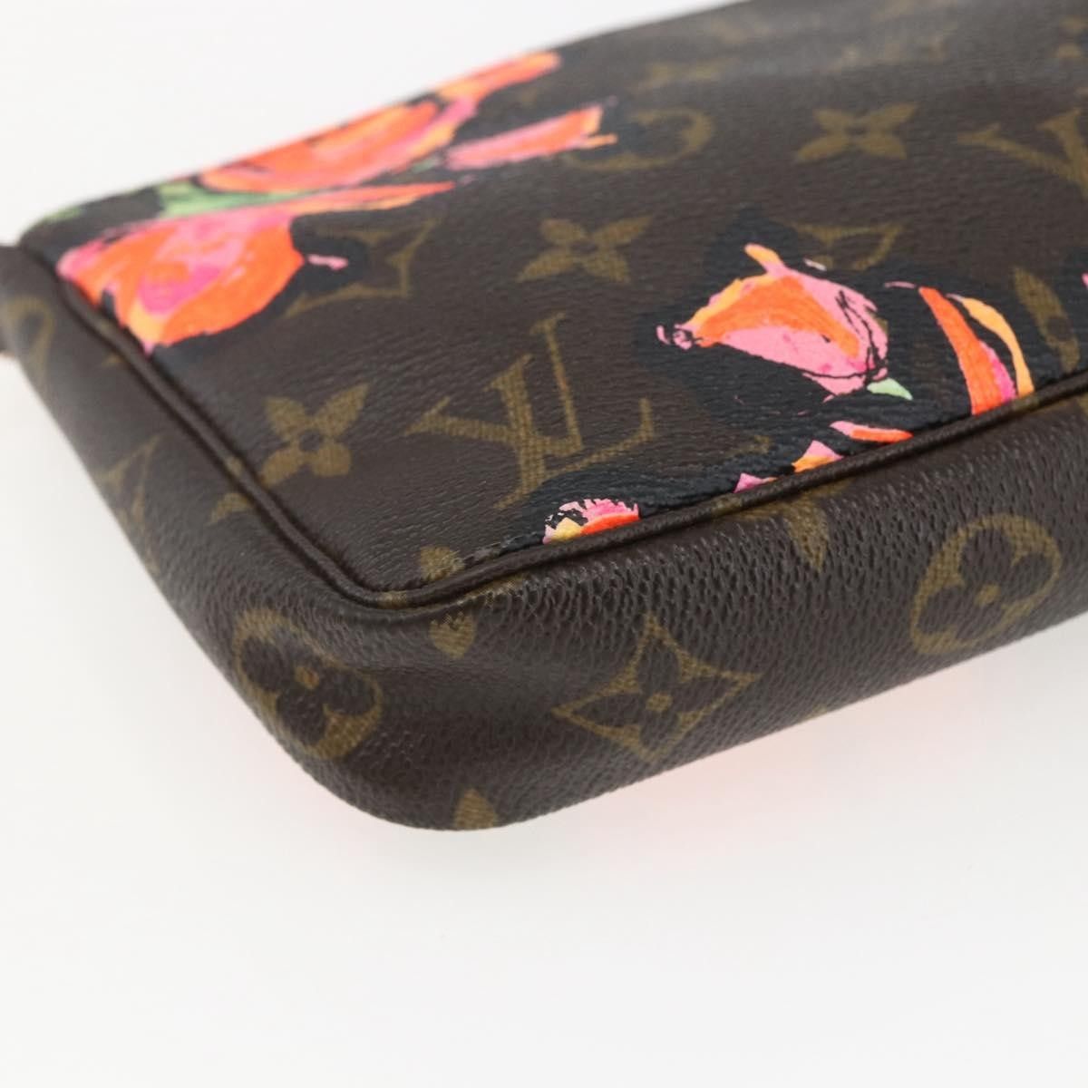 Louis Vuitton Louis Vuitton Pochette Accessoires Limited Edition Monogram Roses Size ONE SIZE - 9 Thumbnail