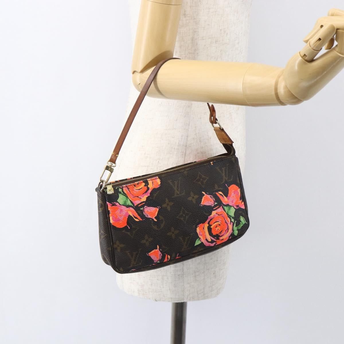 Louis Vuitton Louis Vuitton Pochette Accessoires Limited Edition Monogram Roses Size ONE SIZE - 16 Thumbnail