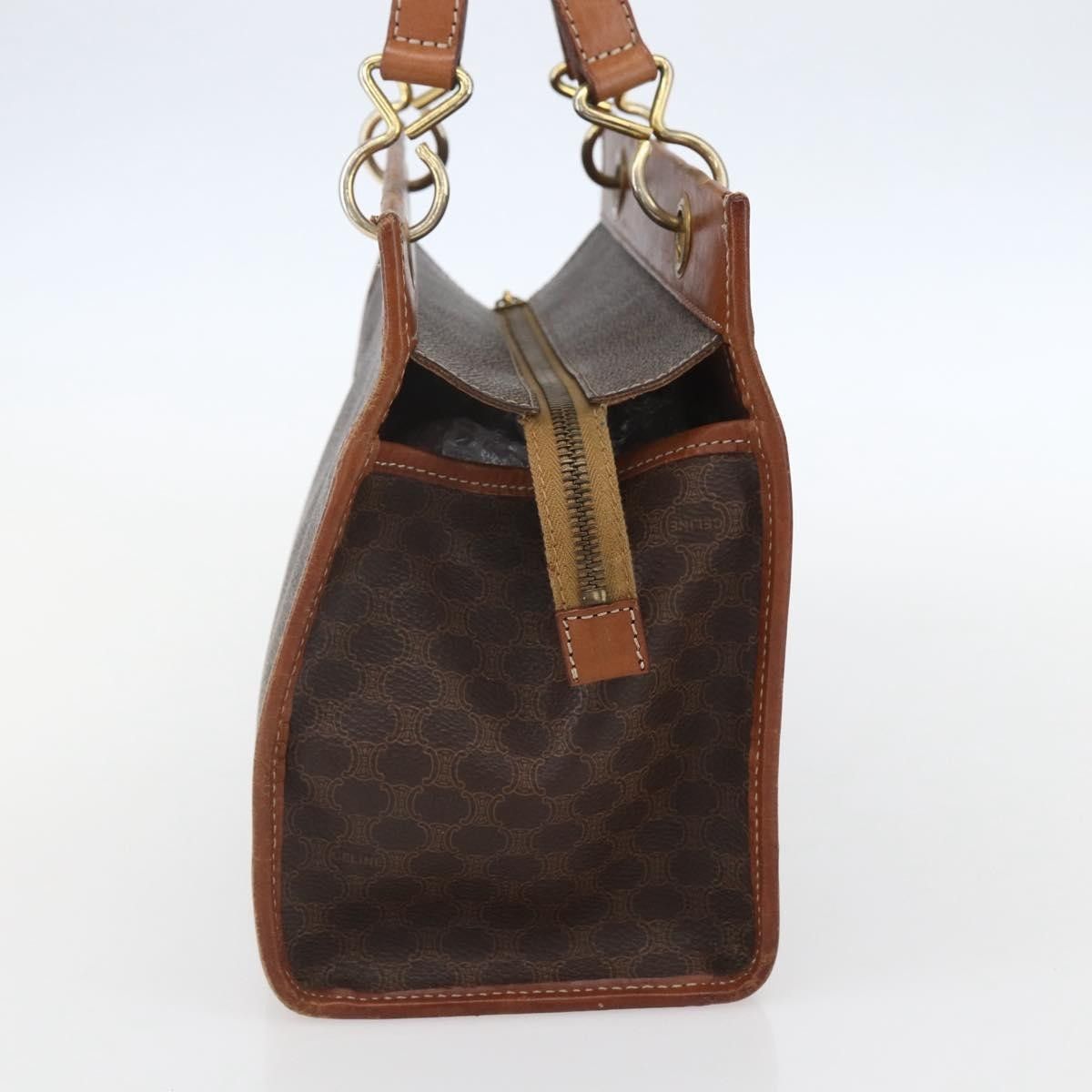 Celine Celine Vintage Macadam Handbag Canvas and Leather Size ONE SIZE - 4 Thumbnail