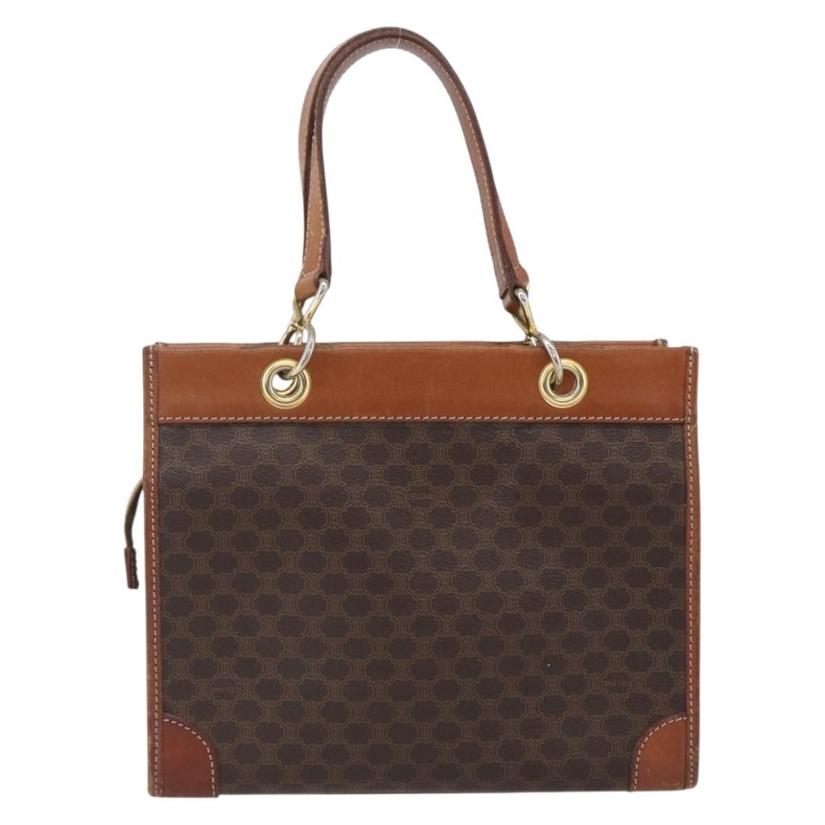 Celine Celine Vintage Macadam Handbag Canvas and Leather Size ONE SIZE - 2 Thumbnail