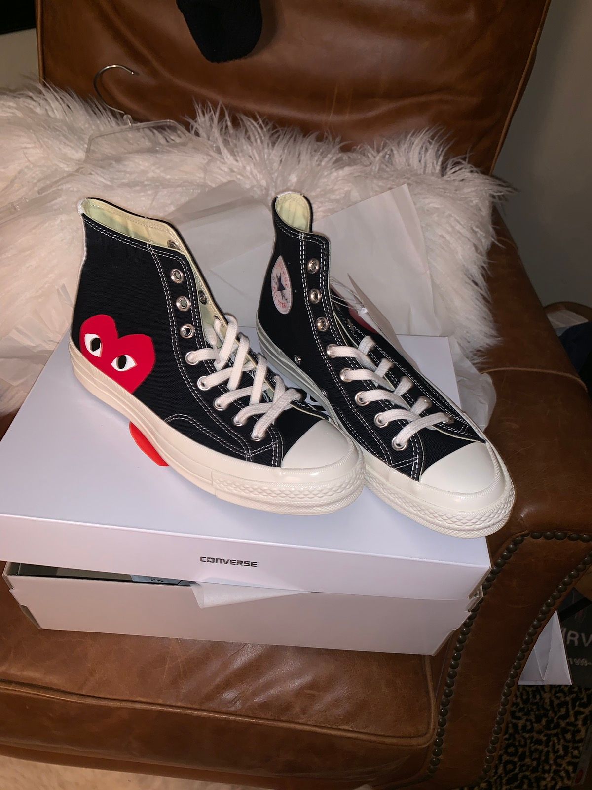 Comme Des Garcons Play CDG Play converse + receipt | Grailed