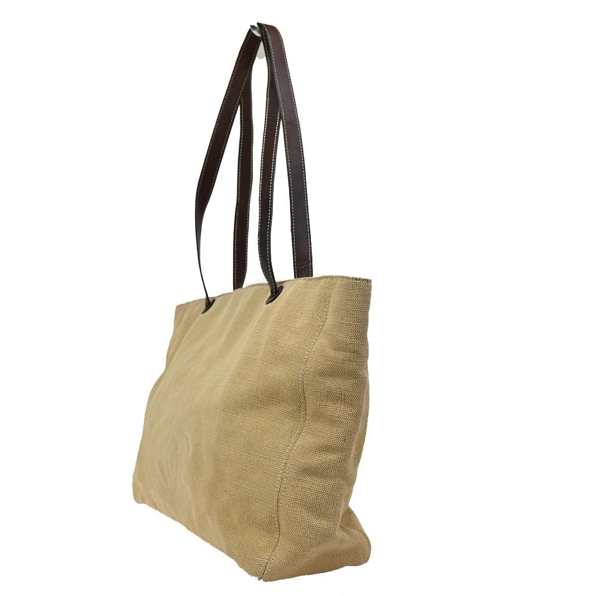 Chanel Chanel Vintage CC Tote Canvas with Leather Size ONE SIZE - 3 Thumbnail