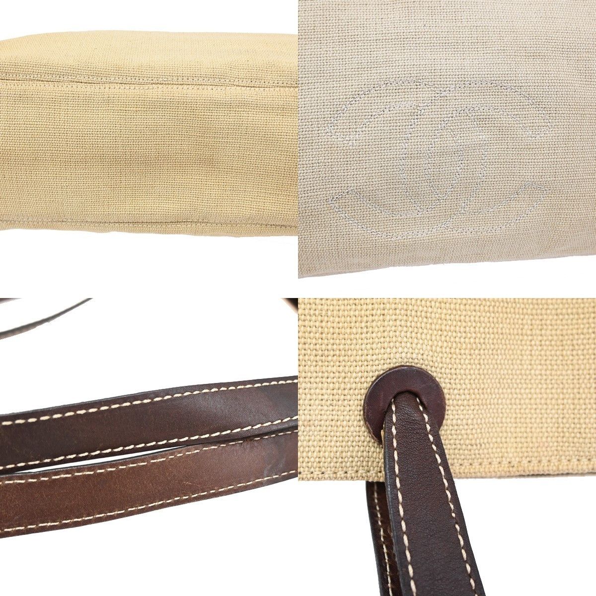 Chanel Chanel Vintage CC Tote Canvas with Leather Size ONE SIZE - 11 Thumbnail