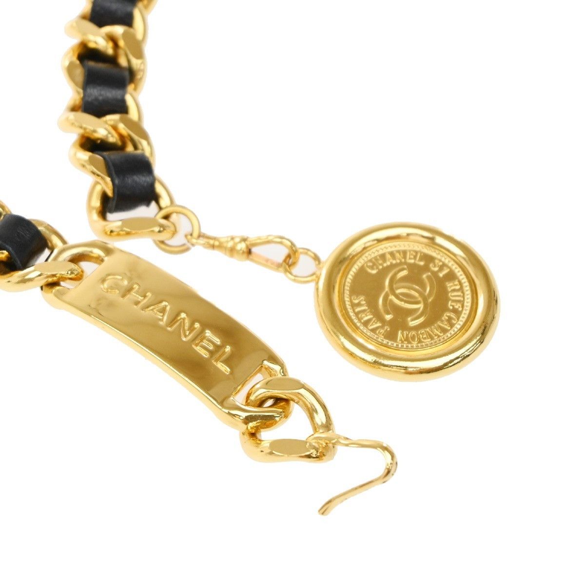 Chanel Chanel Vintage Medallion Chain Belt Metal and Leather Size ONE SIZE - 8 Thumbnail