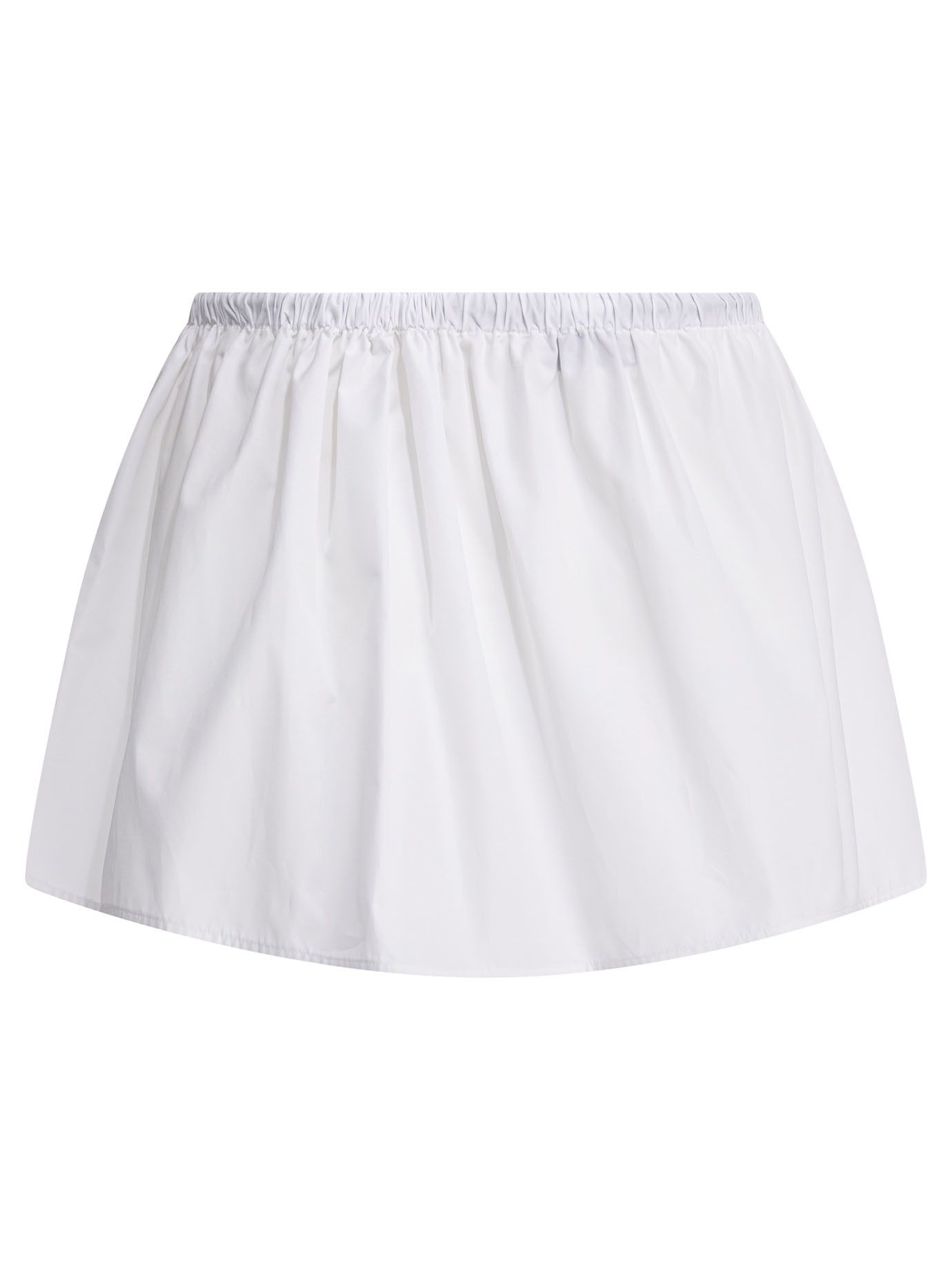 Miu Miu Miu Miu Poplin Mini Skirt With Logo tag size 42 Women - USA Duties Paid Size 28" / US 6 / IT 42 - 2 Thumbnail