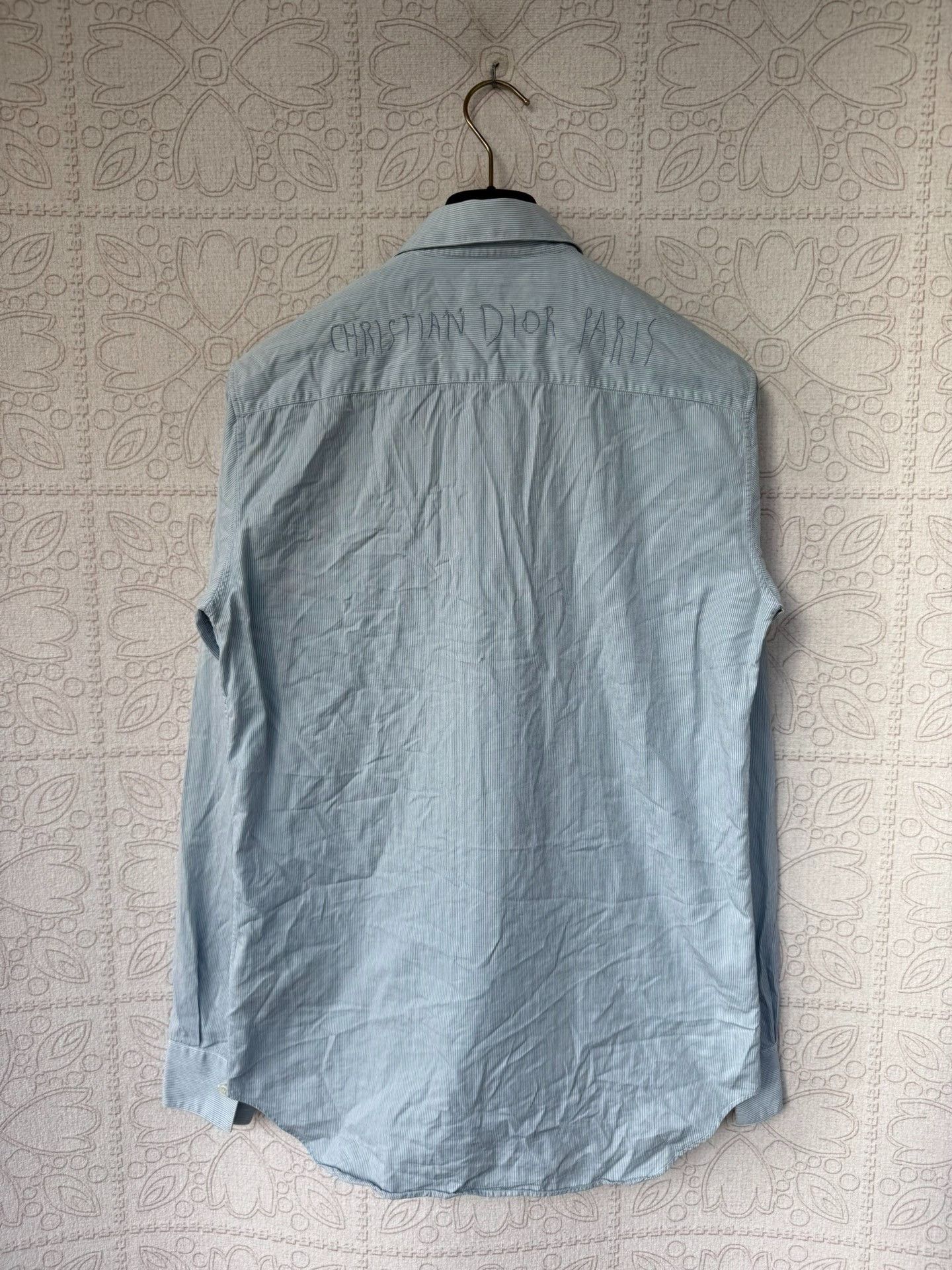 Dior Dior Logo Embroidered Shirt Size 38 Size US M / EU 48-50 / 2 - 2 Thumbnail