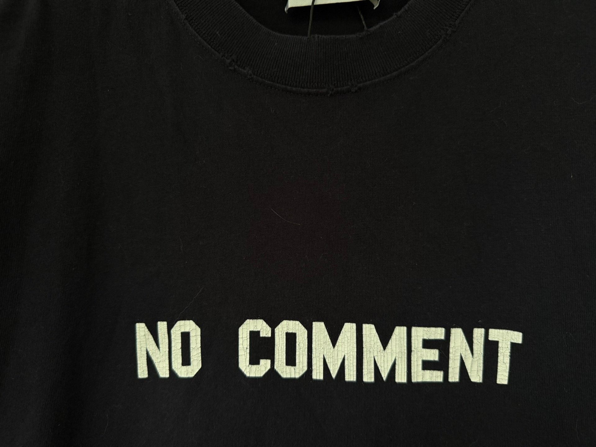 Balenciaga balenciaga no comment black short sleeve tee Size XXS / US 00 / IT 34 - 2 Thumbnail