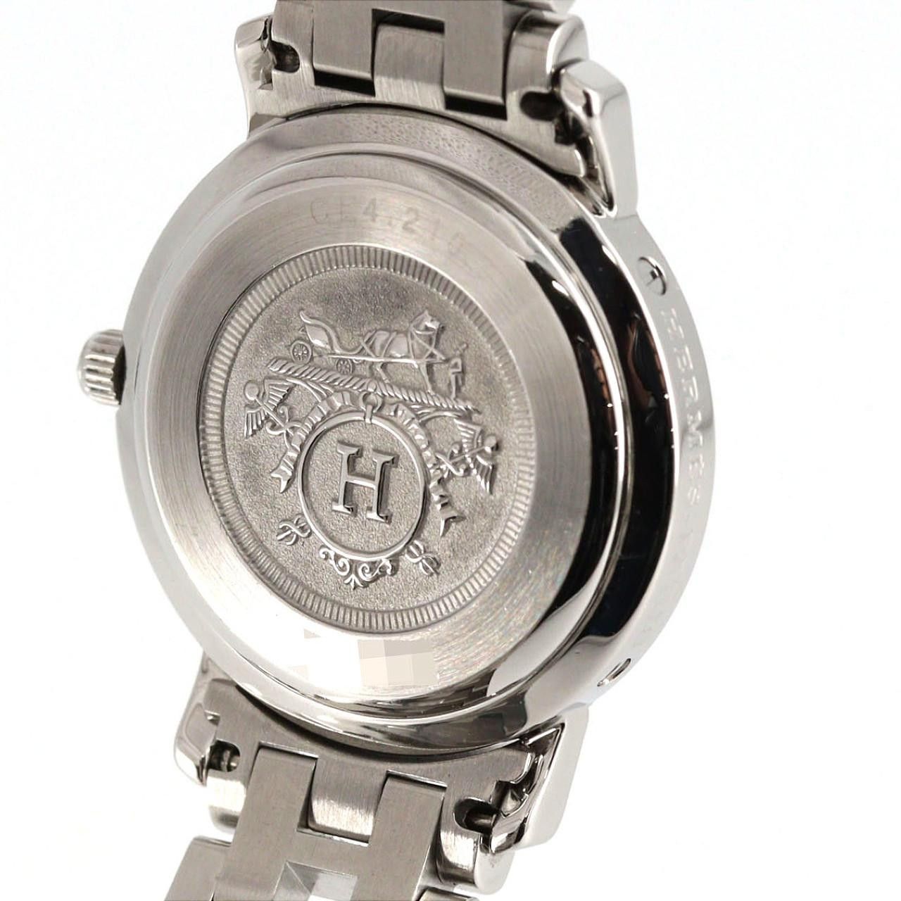 Hermes Hermes Hermès Clipper CL4.210 Stainless Steel Metal Quartz DUTY FREE for USA Size ONE SIZE - 6 Thumbnail