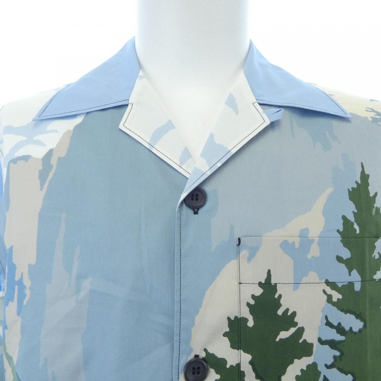Prada Prada Prada S/S Shirt Cotton Tops UCS295 S172 1NZ4 DUTY FREE for USA Size ONE SIZE - 5 Thumbnail