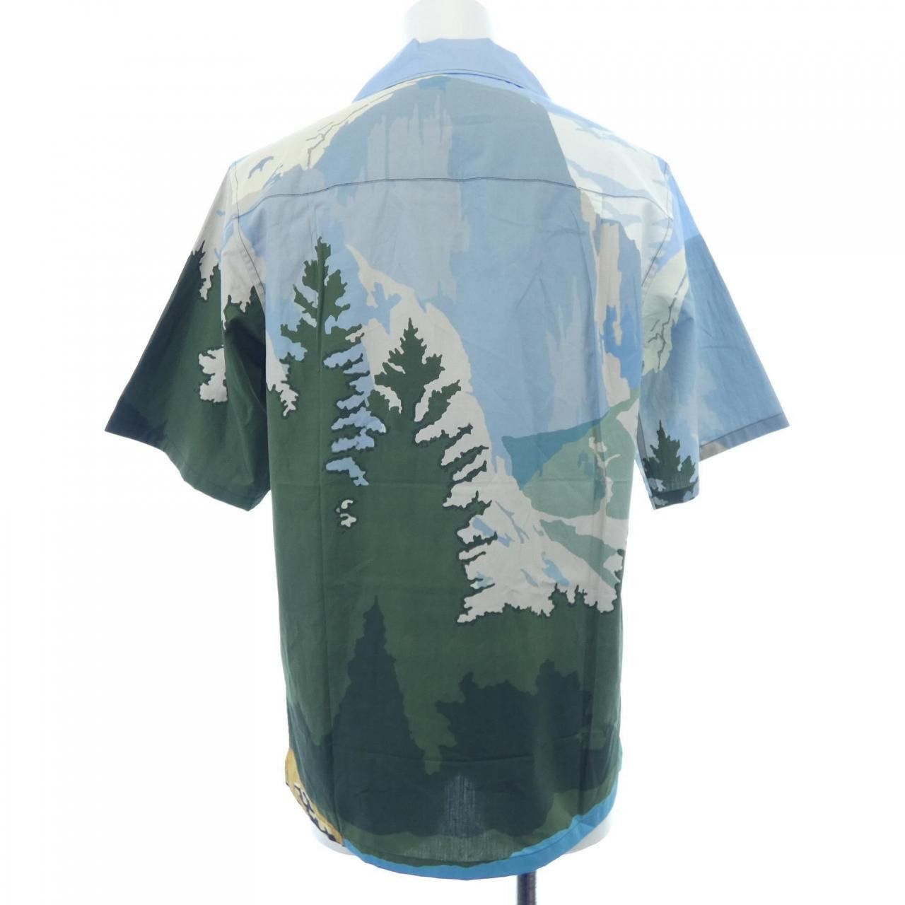 Prada Prada Prada S/S Shirt Cotton Tops UCS295 S172 1NZ4 DUTY FREE for USA Size ONE SIZE - 2 Thumbnail