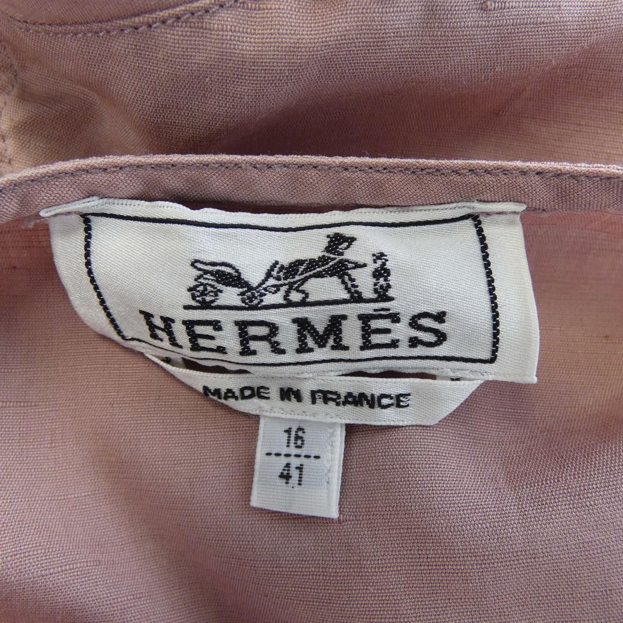 Hermes Hermes Hermès S/S Shirt Cotton Shirt41 Cotton Dress Shirt DUTY FREE for USA Size ONE SIZE - 4 Thumbnail