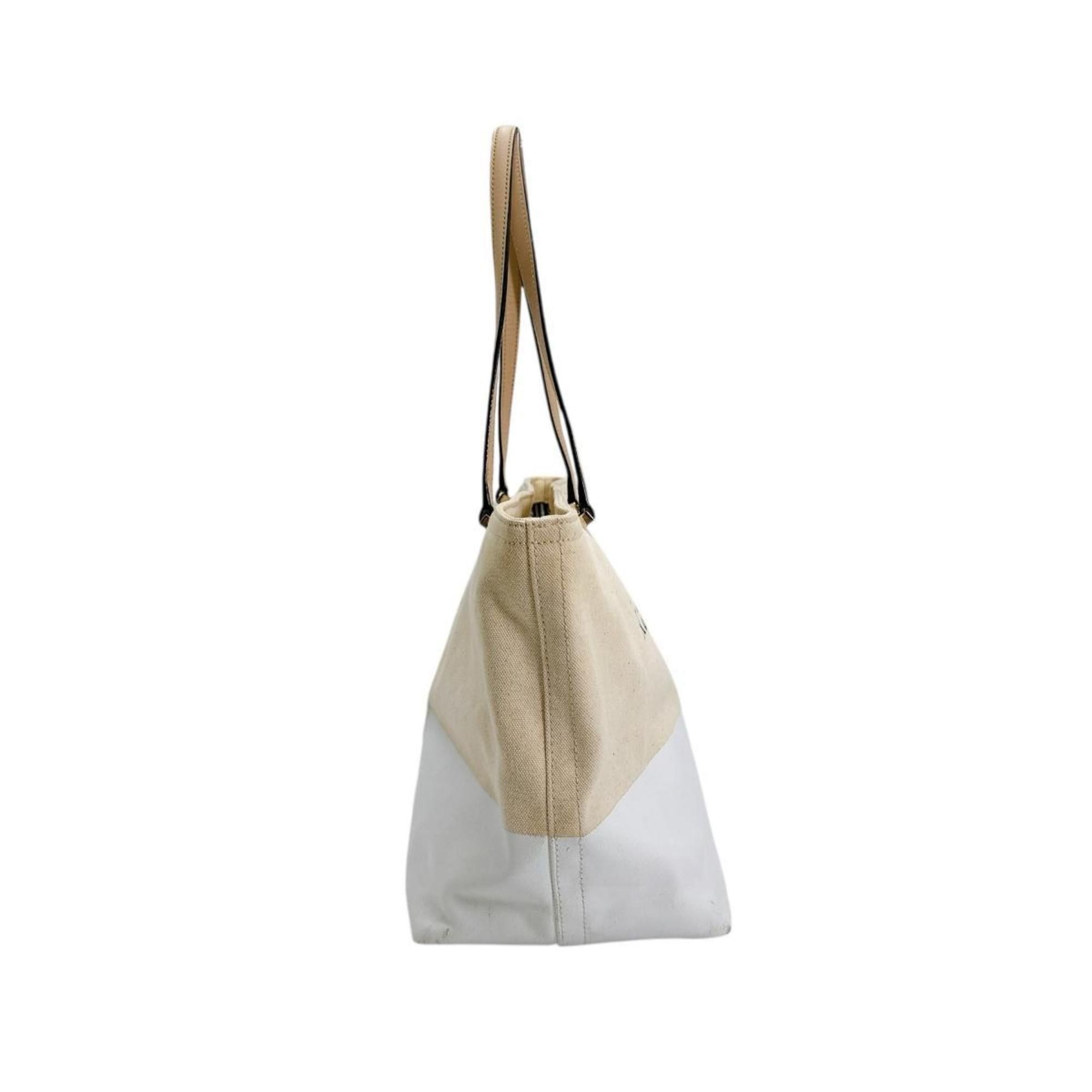 Kate Spade Kate Spade Big Logo Canvas Tote Bag PXRU6572 108 Beige Size ONE SIZE - 3 Thumbnail