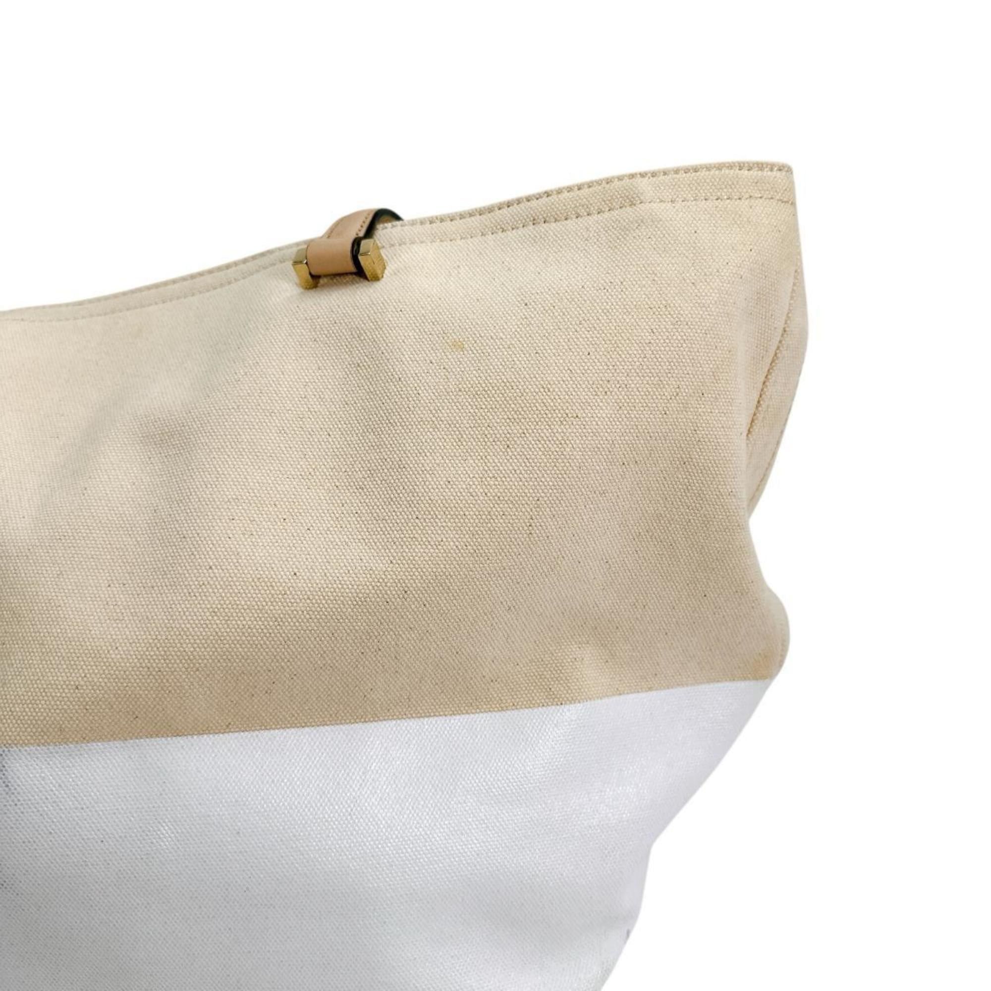 Kate Spade Kate Spade Big Logo Canvas Tote Bag PXRU6572 108 Beige Size ONE SIZE - 11 Thumbnail