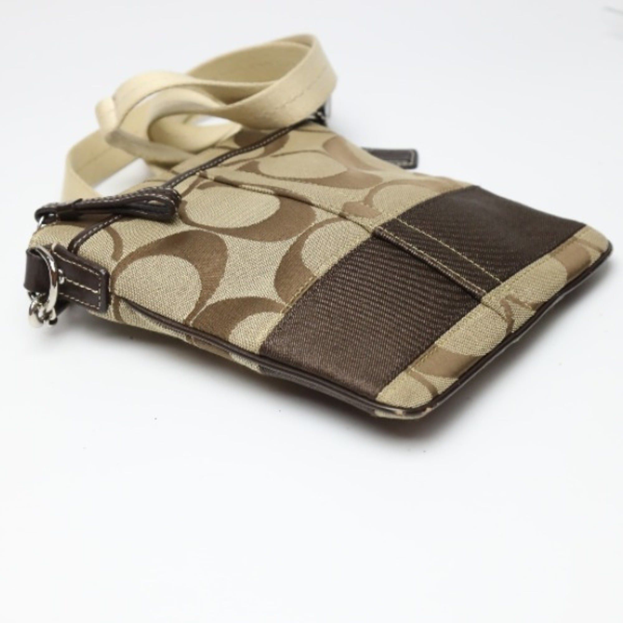 Coach Coach Signature Swing Shoulder Bag in Khaki Leather Size ONE SIZE - 3 Thumbnail