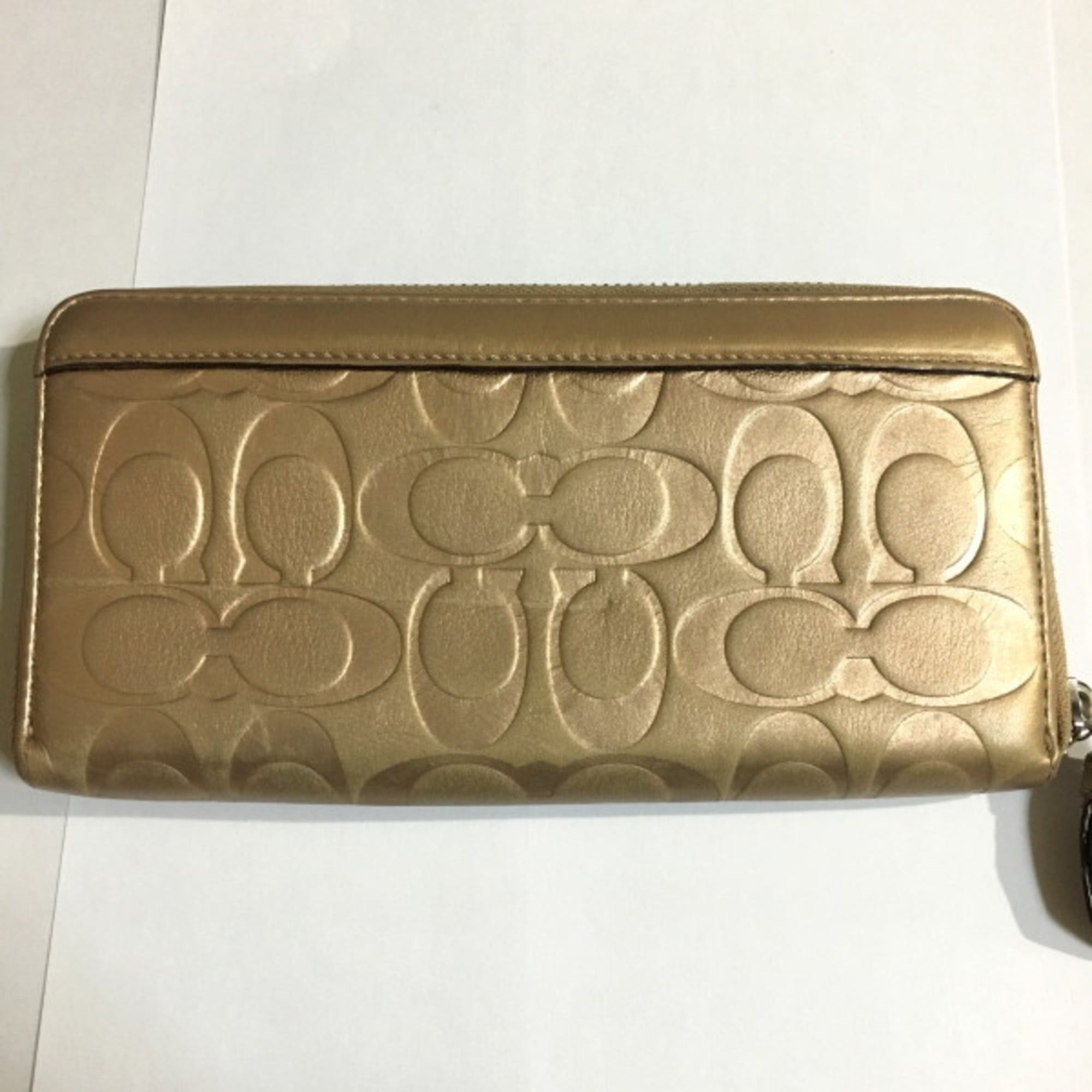 Coach Coach long wallet with round zipper, gold Size ONE SIZE - 2 Thumbnail