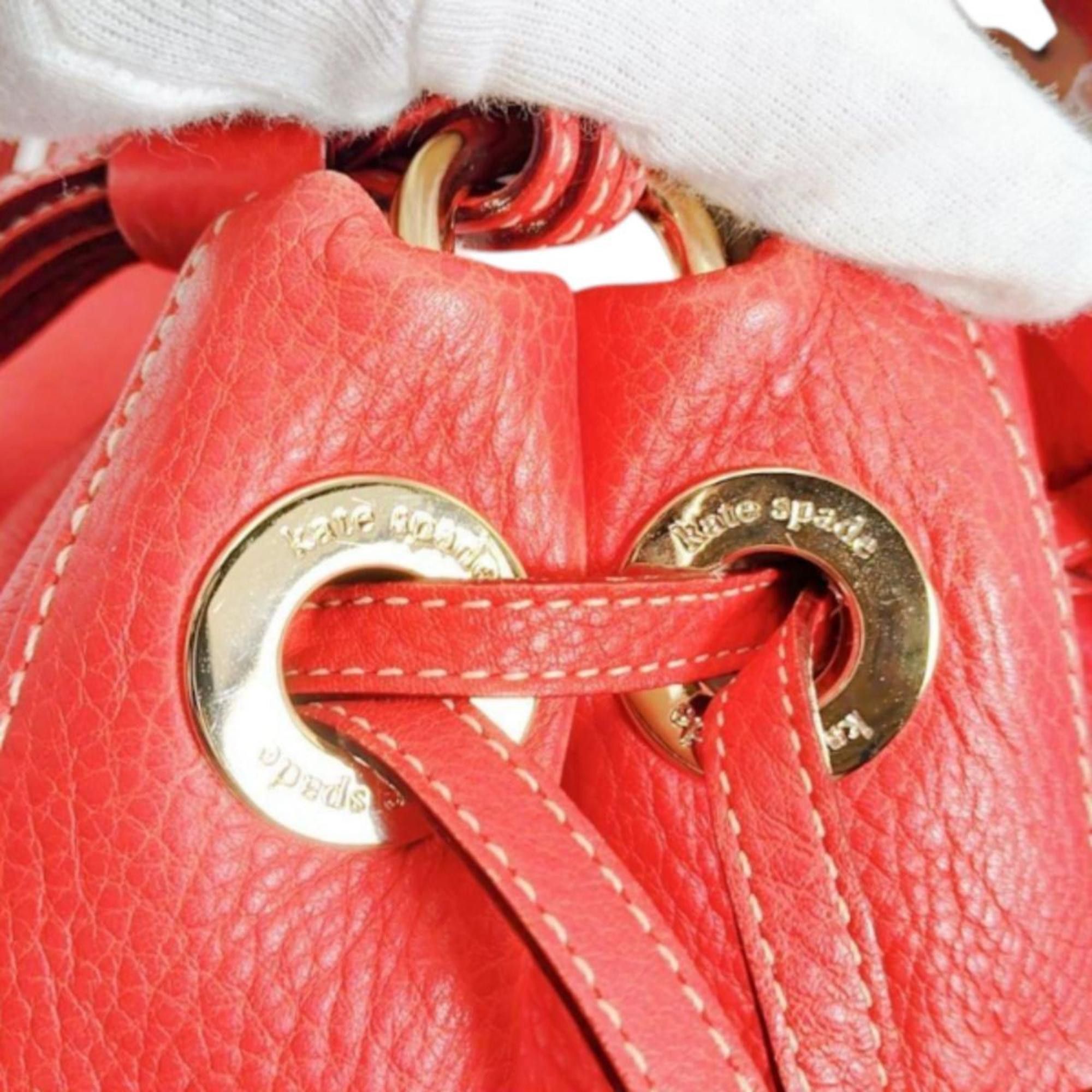 Kate Spade Kate Spade handbag tote bag, drawstring style, leather, red Size ONE SIZE - 10 Thumbnail