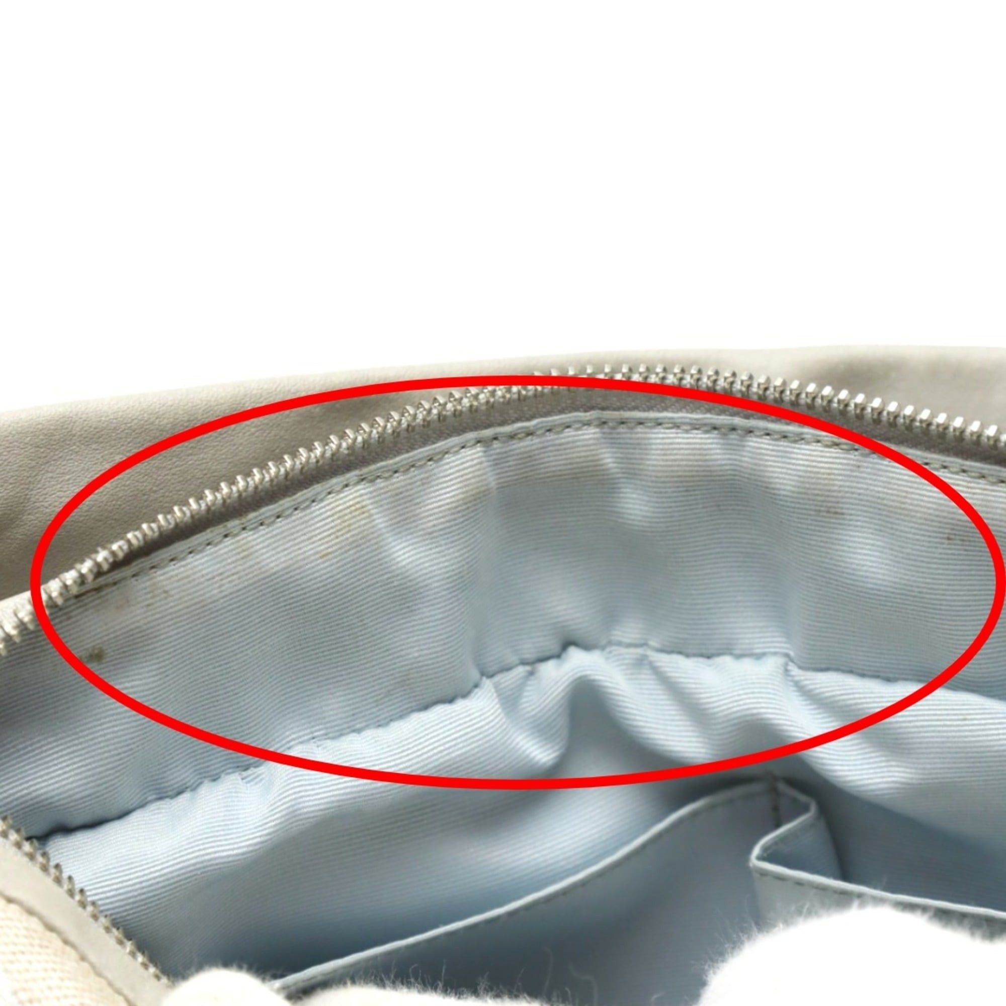 Coach Coach Op Art Glitter Leather One-Shoulder Parka Shoulder Bag 13507 Silver/Gray Size ONE SIZE - 17 Thumbnail