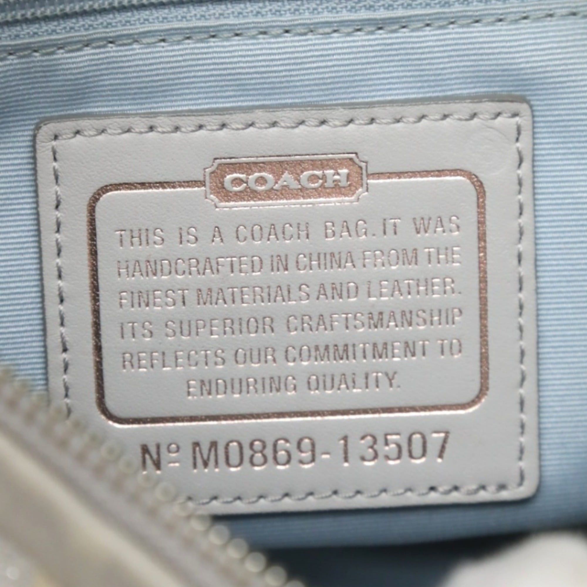 Coach Coach Op Art Glitter Leather One-Shoulder Parka Shoulder Bag 13507 Silver/Gray Size ONE SIZE - 20 Thumbnail