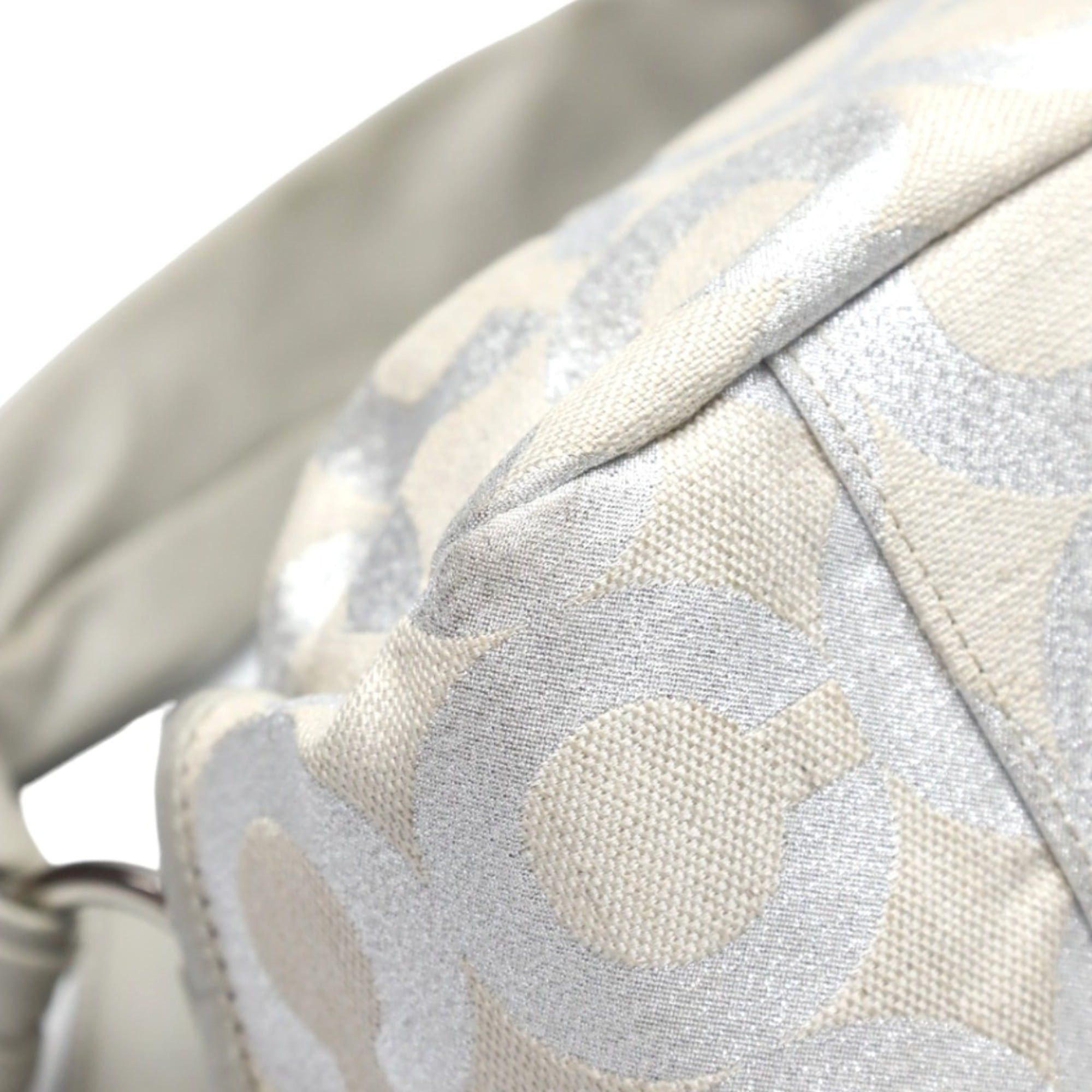 Coach Coach Op Art Glitter Leather One-Shoulder Parka Shoulder Bag 13507 Silver/Gray Size ONE SIZE - 8 Thumbnail