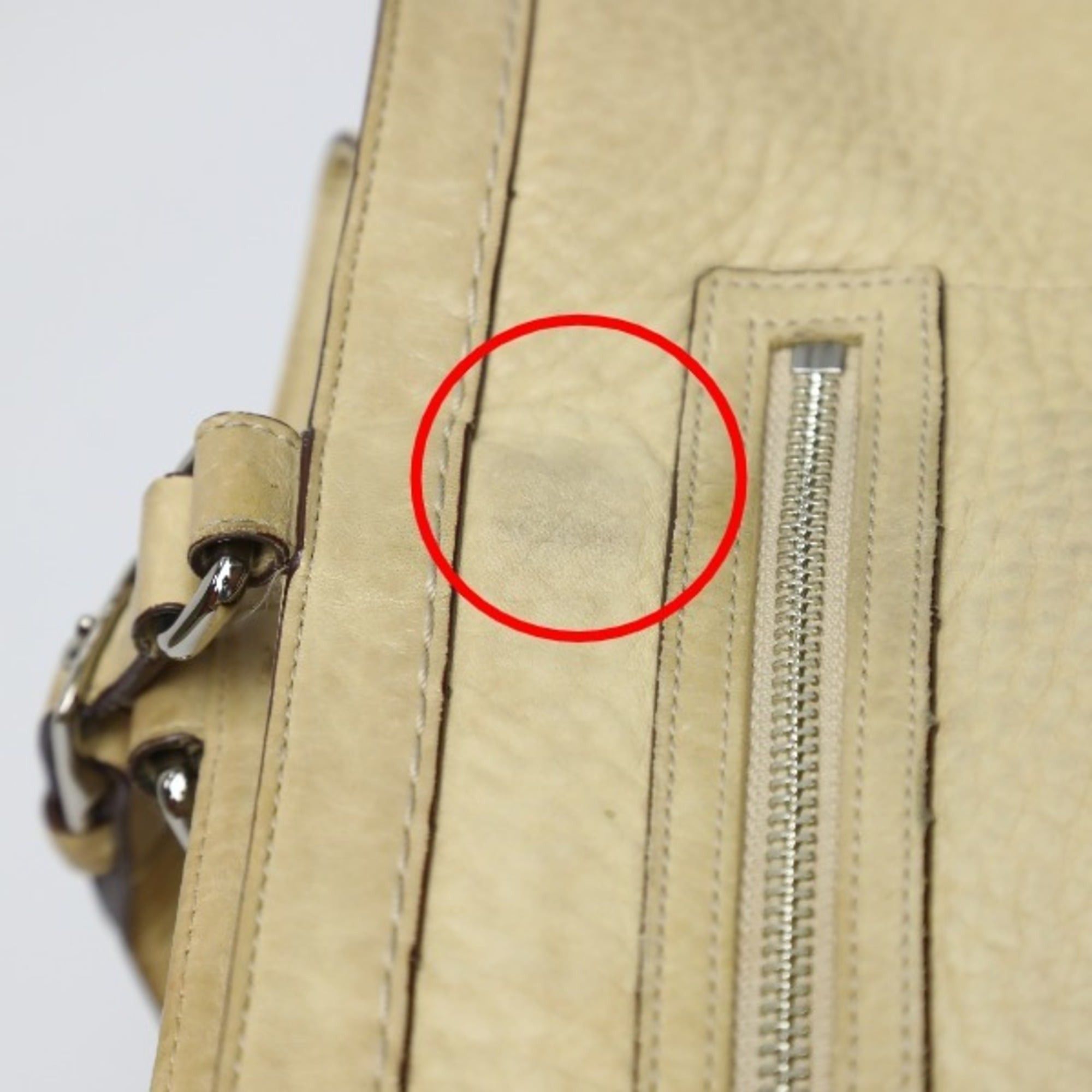 Coach Coach 5056 Beige Leather Tote Bag Handbag Size ONE SIZE - 10 Thumbnail