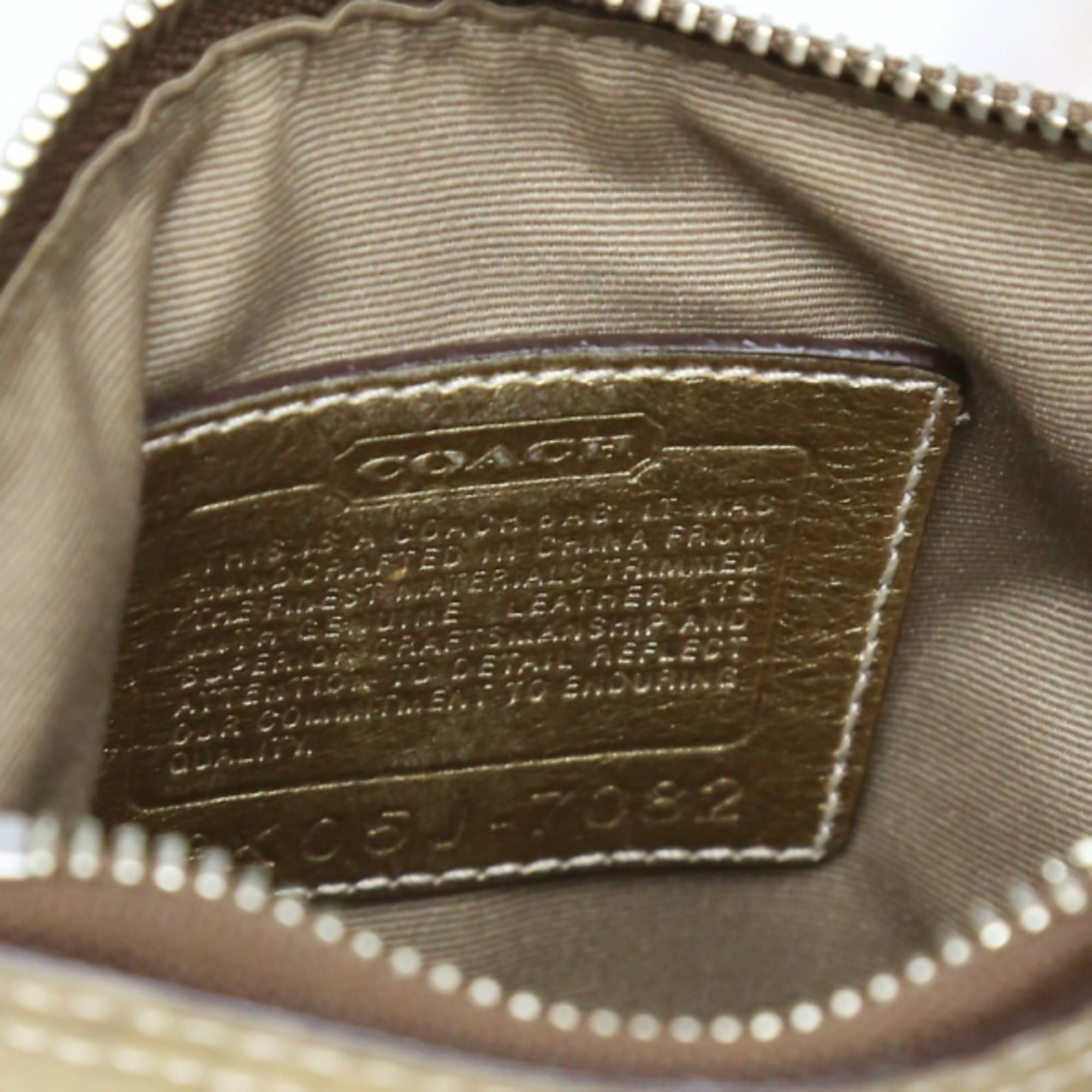 Coach Coach Swing Bag Signature Leather Shoulder Bag, 7082, Brown and Gold Size ONE SIZE - 9 Thumbnail