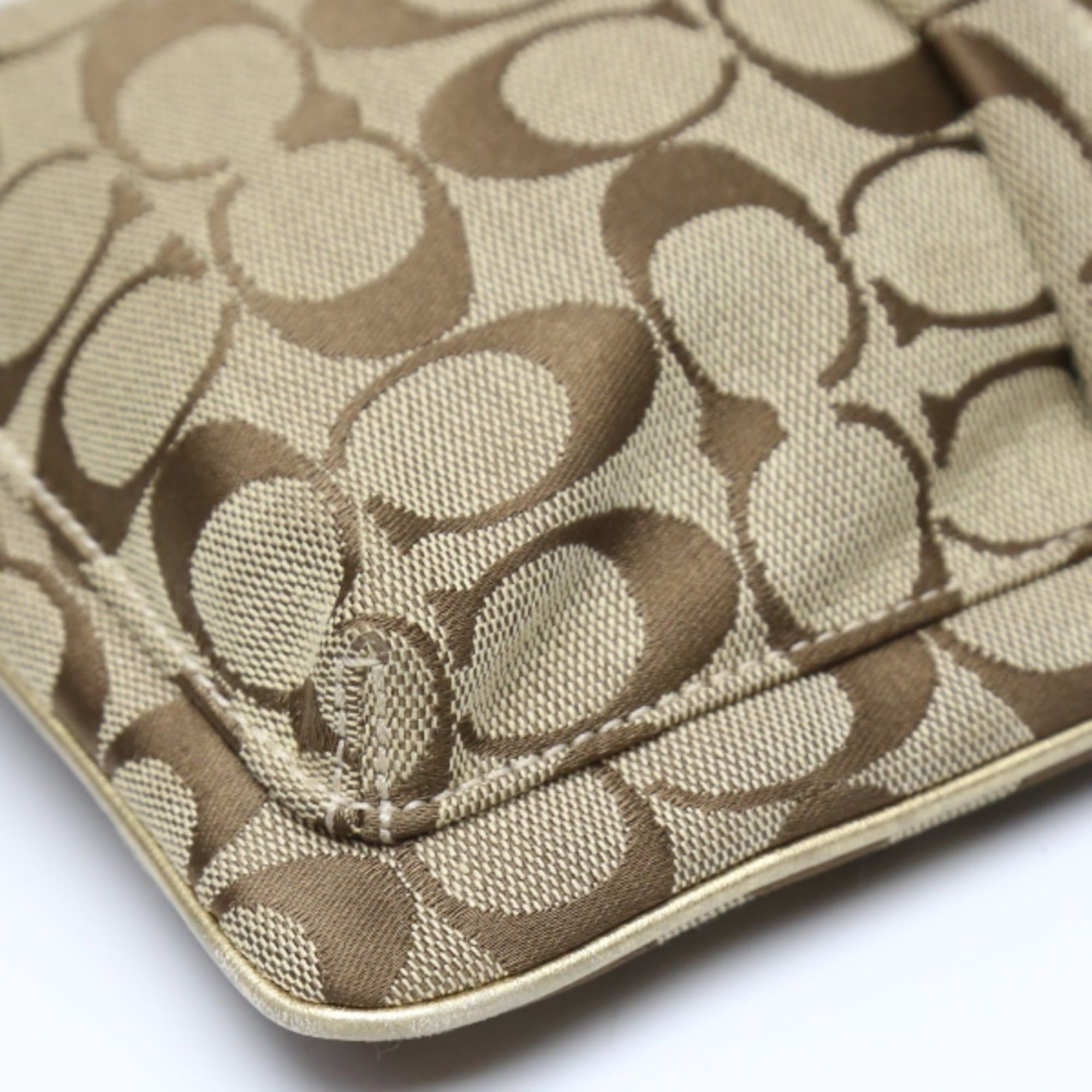Coach Coach Swing Bag Signature Leather Shoulder Bag, 7082, Brown and Gold Size ONE SIZE - 6 Thumbnail