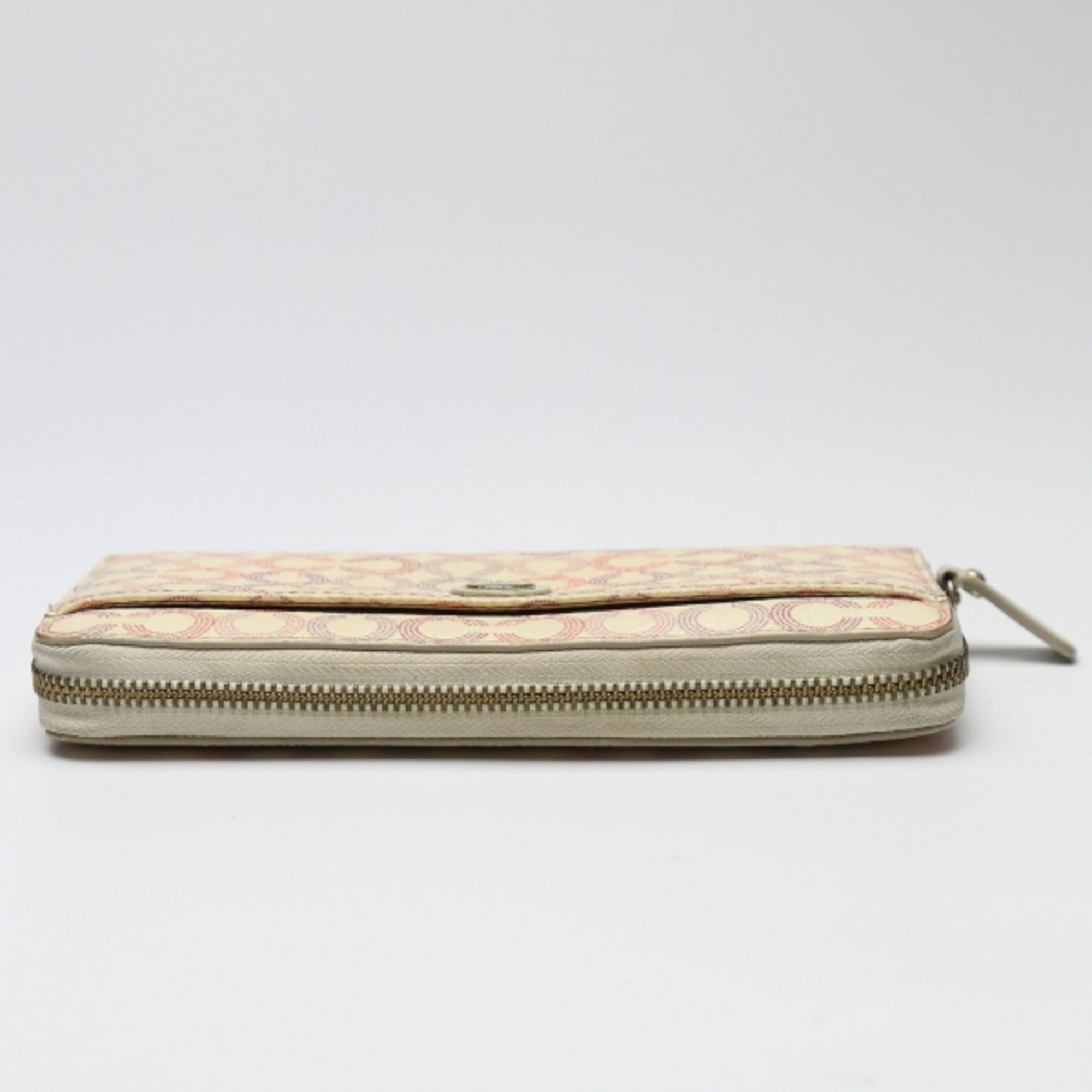 Coach Coach Signature Zip-Around Leather Long Wallet in Beige Size ONE SIZE - 5 Thumbnail
