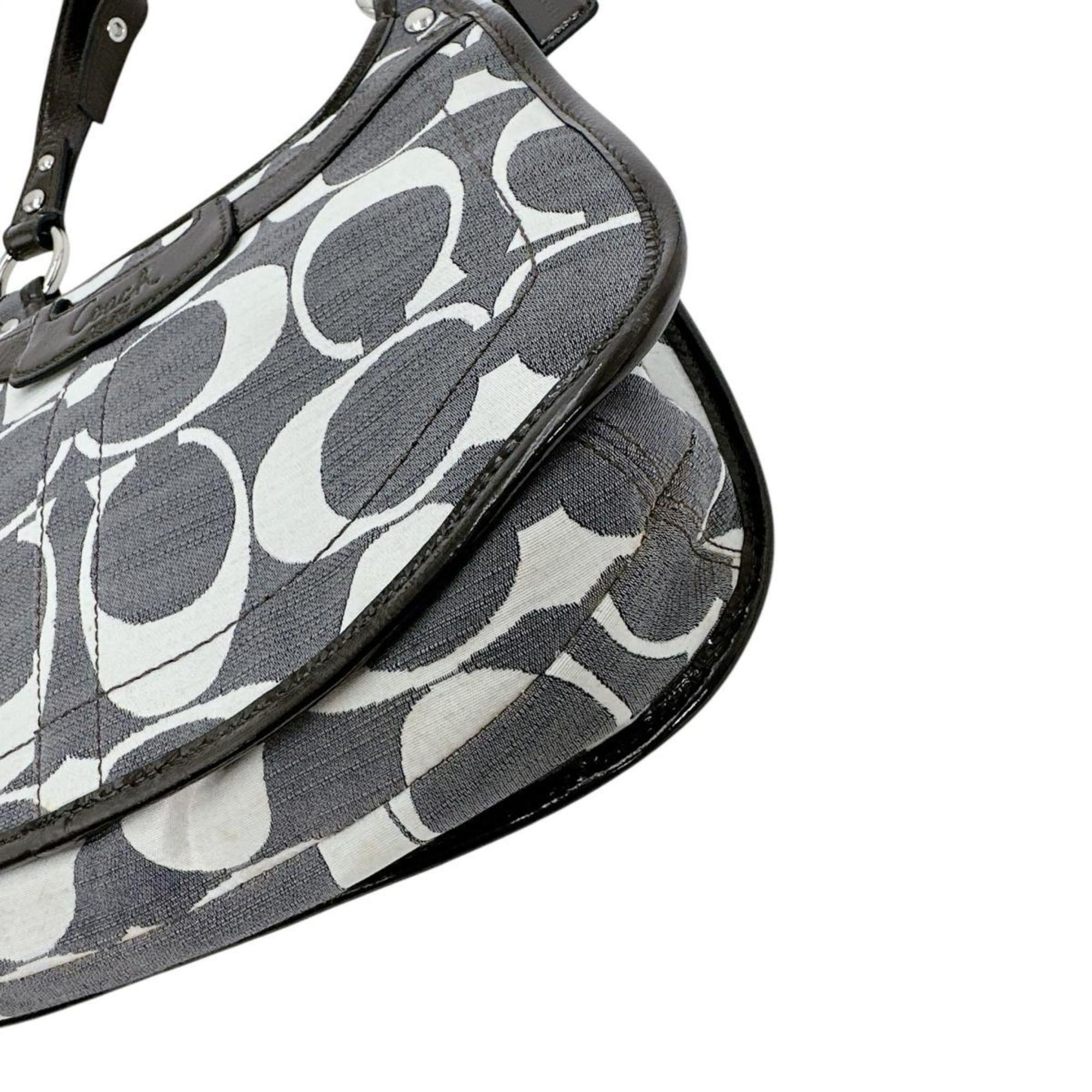 Coach Coach Signature Canvas Shoulder Bag, Crossbody, Gray, 10869-13292 Size ONE SIZE - 5 Thumbnail