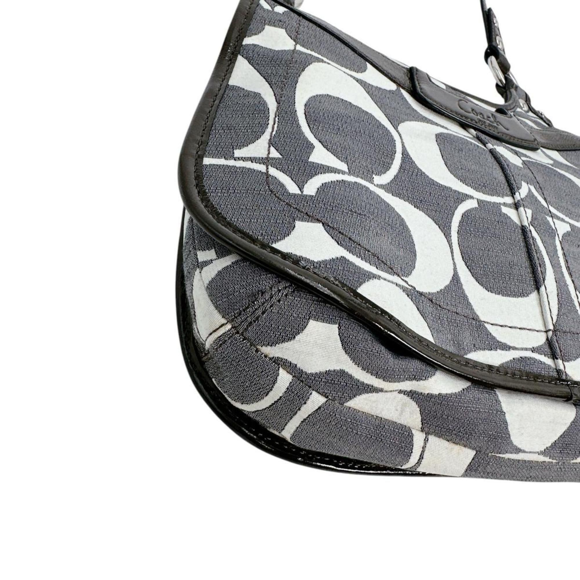 Coach Coach Signature Canvas Shoulder Bag, Crossbody, Gray, 10869-13292 Size ONE SIZE - 4 Thumbnail