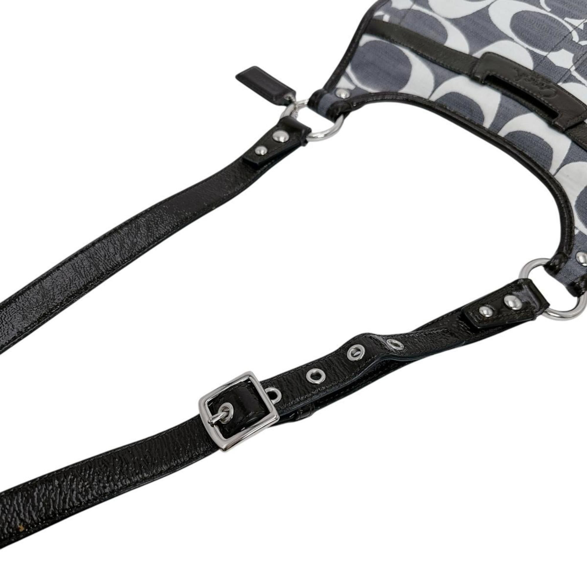 Coach Coach Signature Canvas Shoulder Bag, Crossbody, Gray, 10869-13292 Size ONE SIZE - 9 Thumbnail
