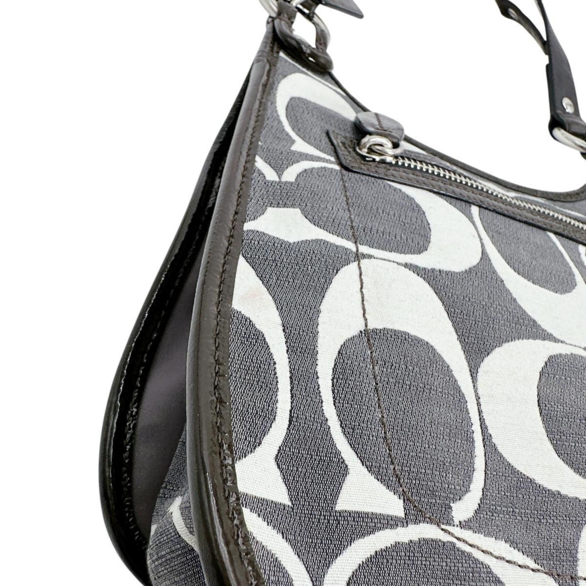 Coach Coach Signature Canvas Shoulder Bag, Crossbody, Gray, 10869-13292 Size ONE SIZE - 7 Thumbnail