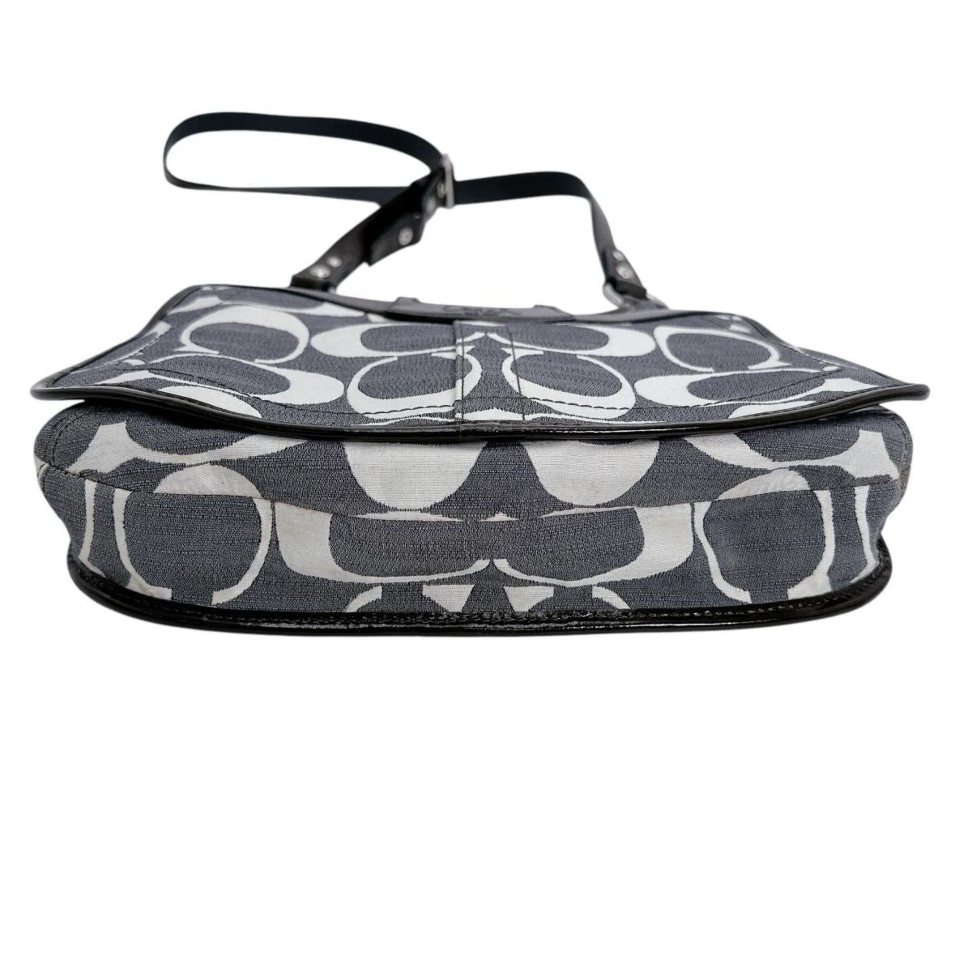 Coach Coach Signature Canvas Shoulder Bag, Crossbody, Gray, 10869-13292 Size ONE SIZE - 6 Thumbnail