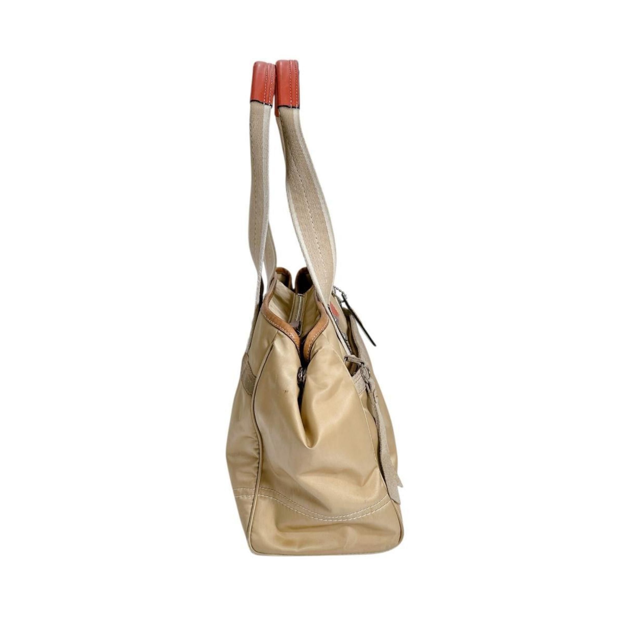 Coach Coach Signature Nylon Tote Bag in Gold (MO682-10663) Size ONE SIZE - 3 Thumbnail