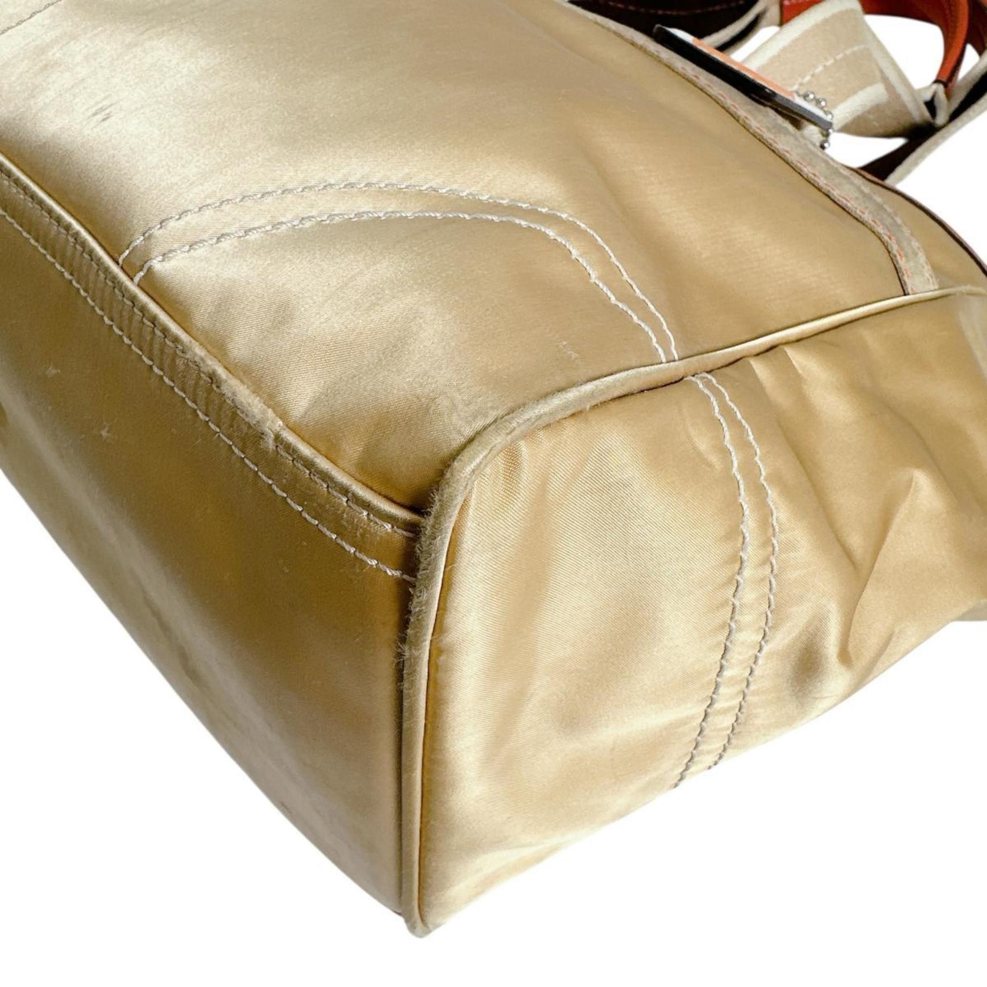 Coach Coach Signature Nylon Tote Bag in Gold (MO682-10663) Size ONE SIZE - 5 Thumbnail