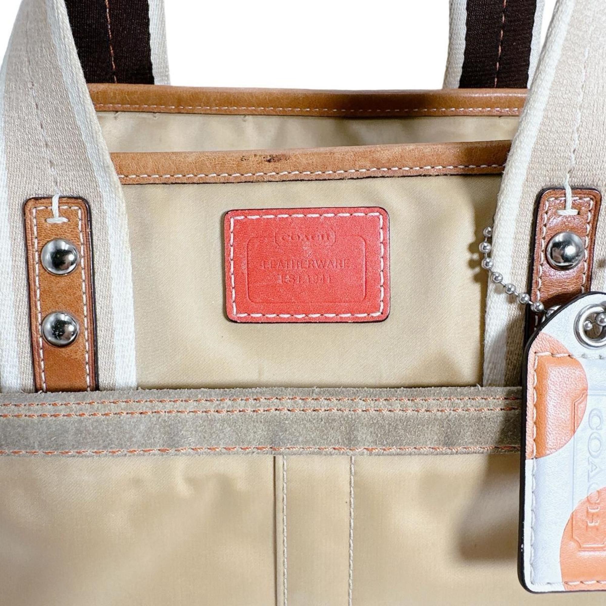 Coach Coach Signature Nylon Tote Bag in Gold (MO682-10663) Size ONE SIZE - 9 Thumbnail
