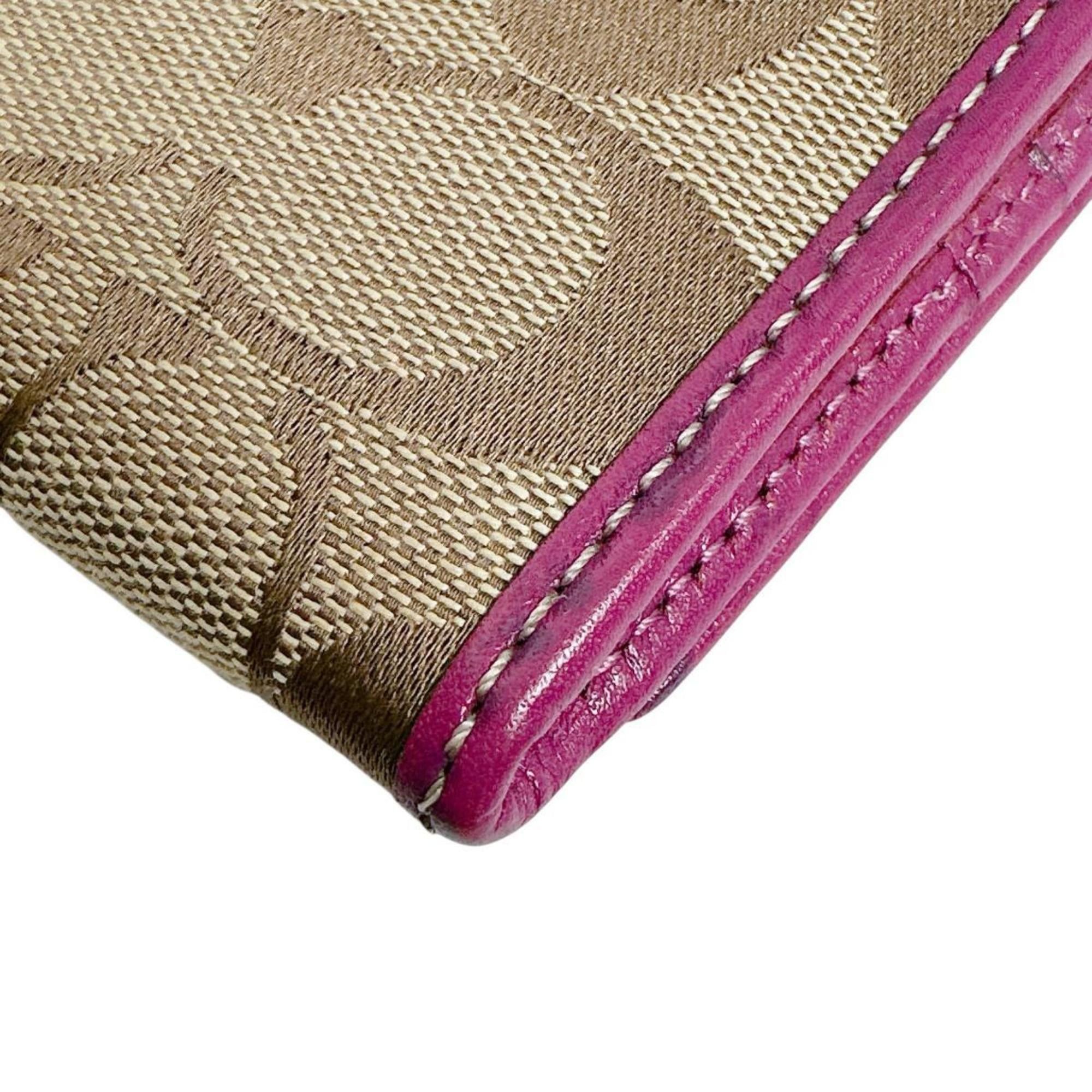 Coach Coach Signature Canvas Long Wallet 43412 Brown and Purple Size ONE SIZE - 8 Thumbnail