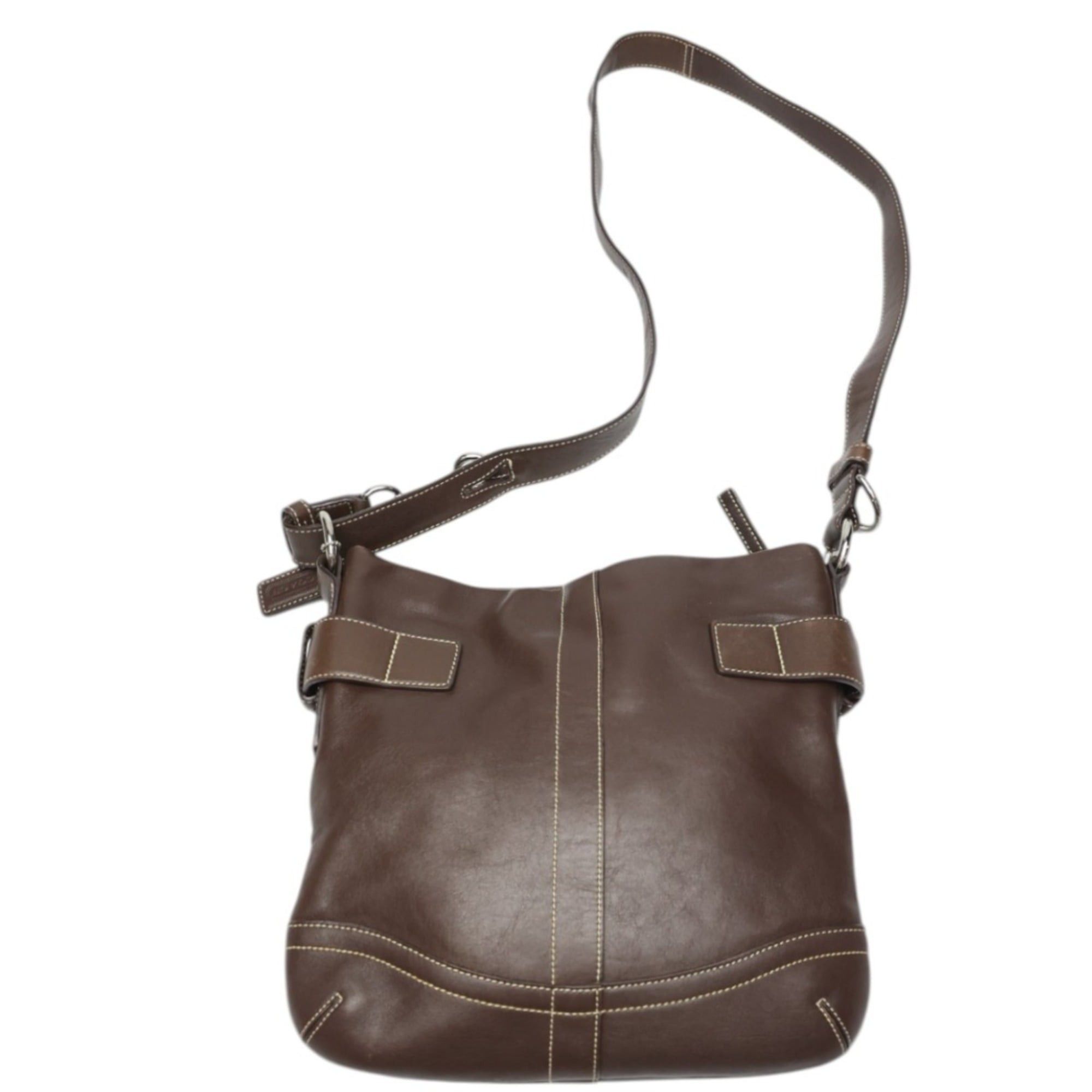 Coach Coach Leather Soft Duffle Shoulder Bag, Crossbody, 1452, Dark Brown Size ONE SIZE - 2 Thumbnail