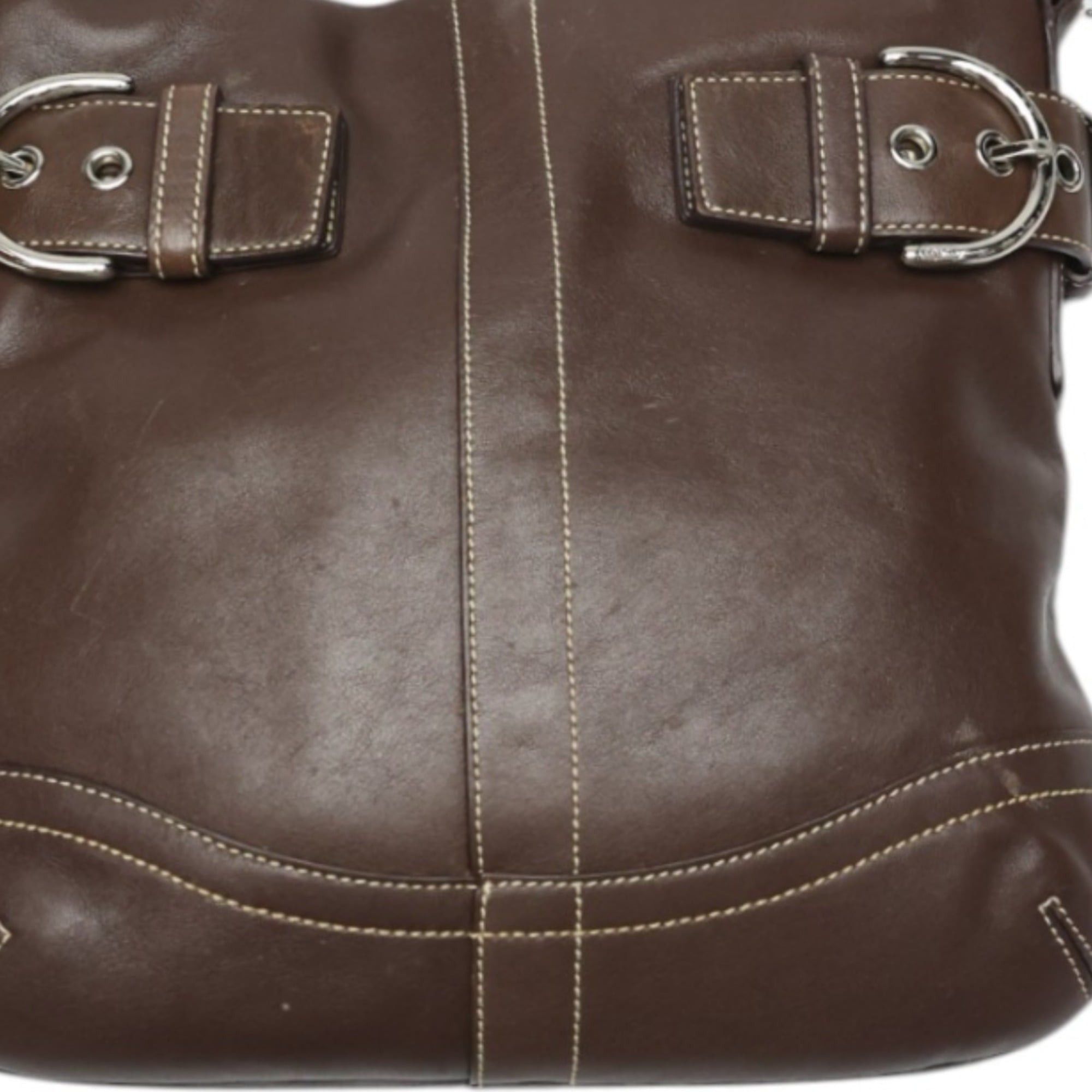 Coach Coach Leather Soft Duffle Shoulder Bag, Crossbody, 1452, Dark Brown Size ONE SIZE - 11 Thumbnail