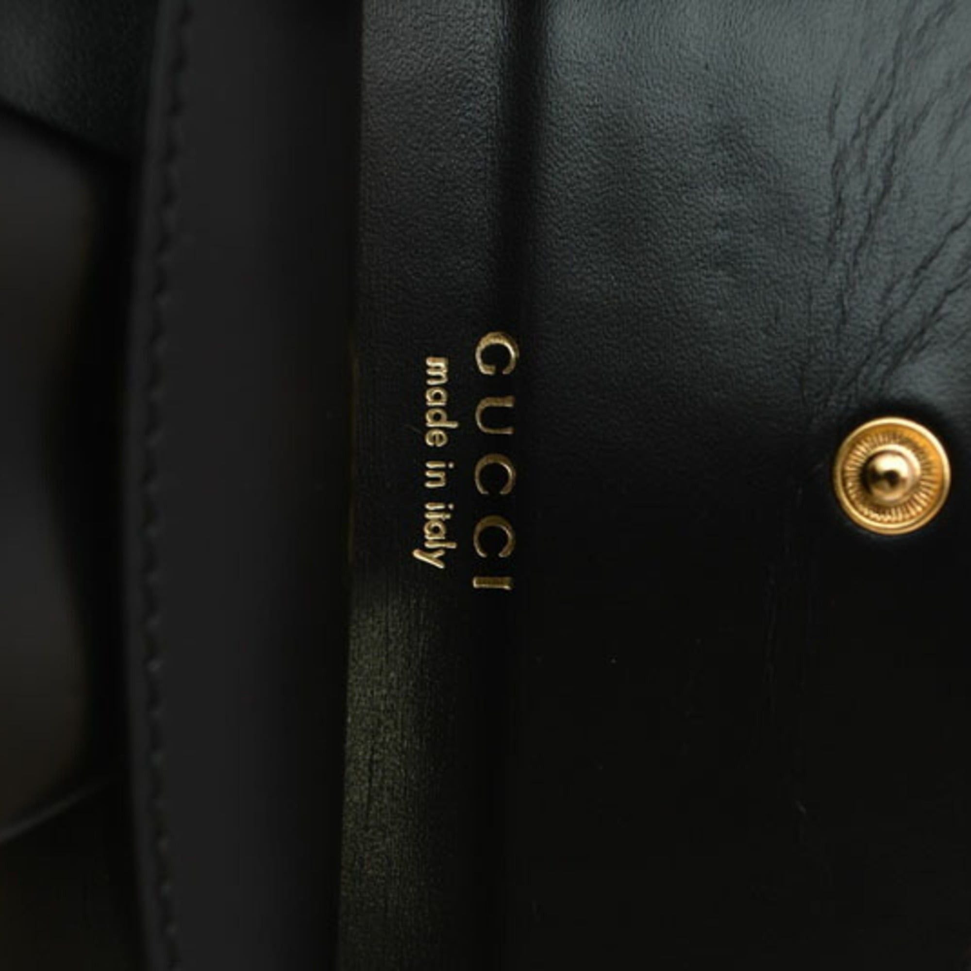 Gucci Gucci coin case, black leather wallet, 030 2091 Size ONE SIZE - 7 Thumbnail