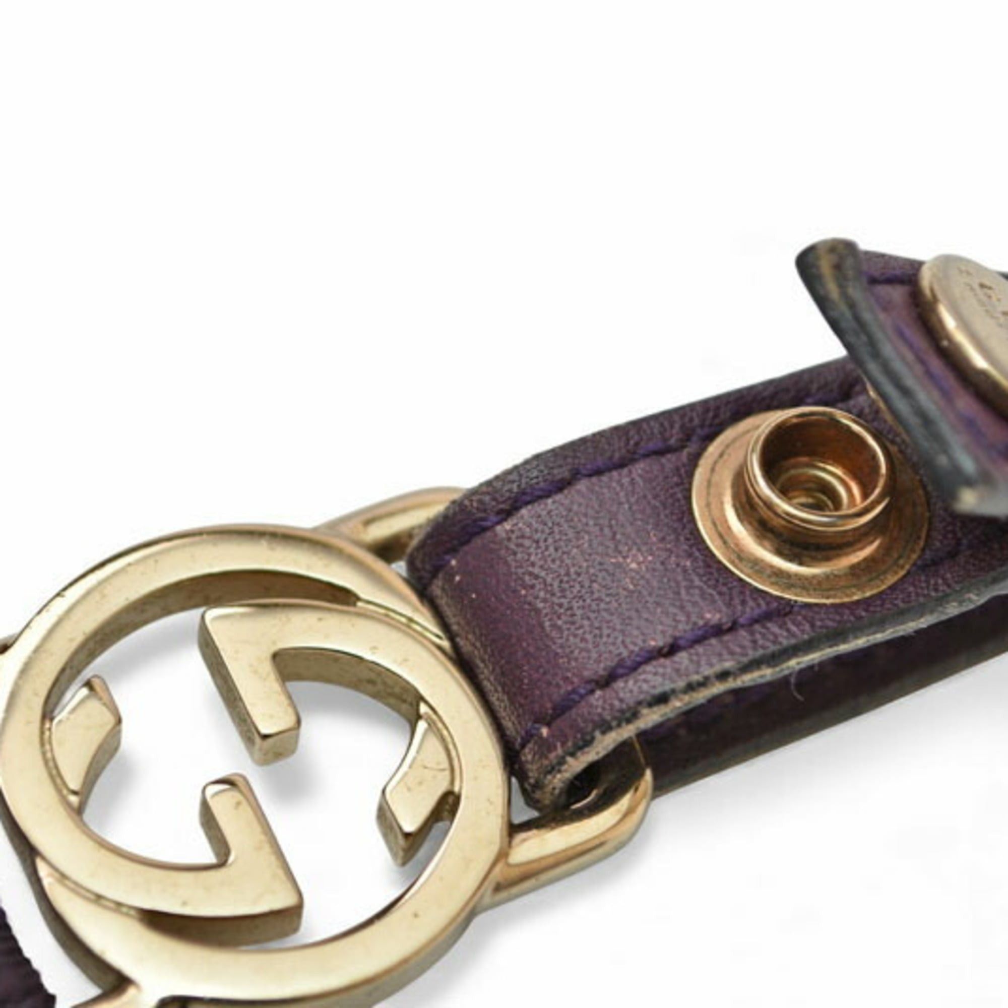 Gucci Gucci neck strap key ring GUCCI GG purple dark 115278 Size ONE SIZE - 3 Thumbnail