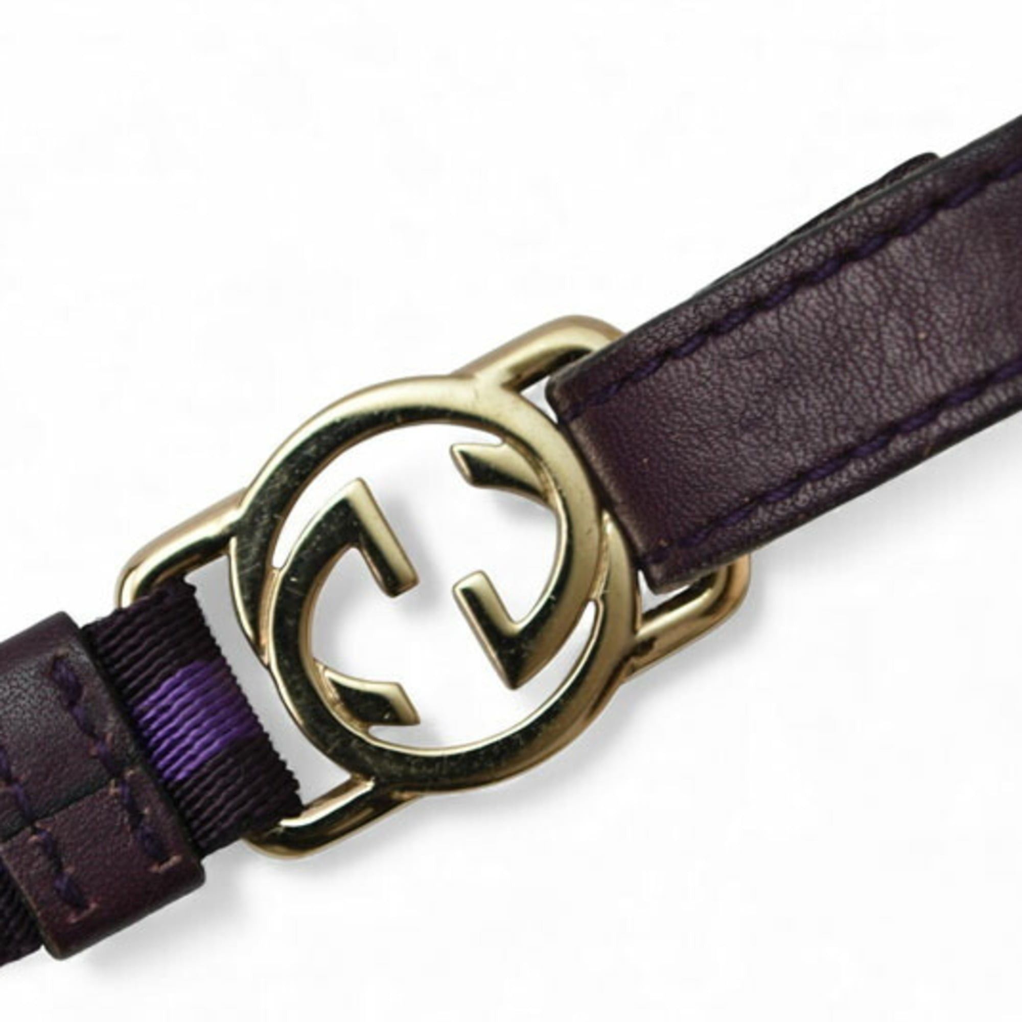 Gucci Gucci neck strap key ring GUCCI GG purple dark 115278 Size ONE SIZE - 4 Thumbnail
