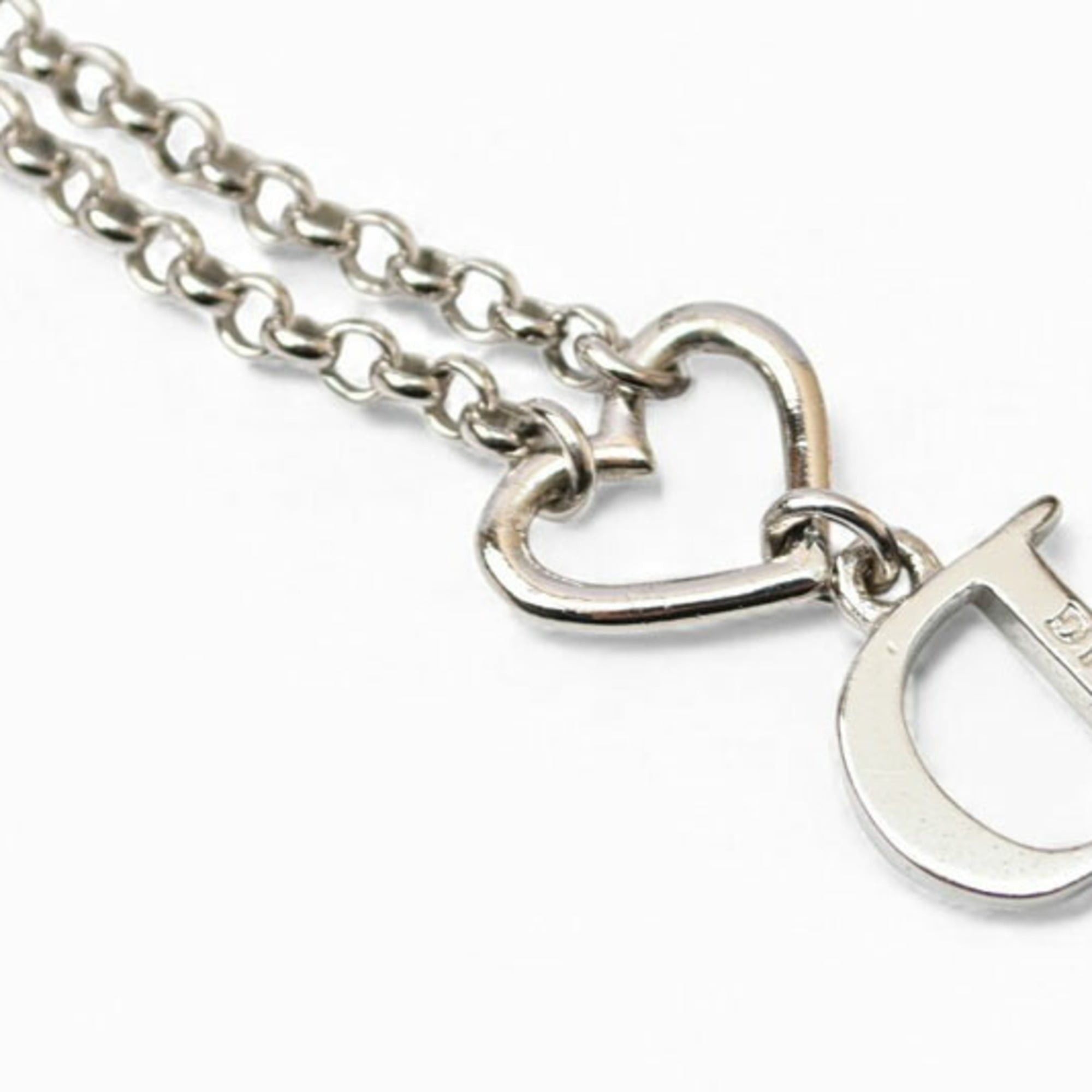 Dior Christian Dior necklace with heart and silver rhinestones Size ONE SIZE - 4 Thumbnail