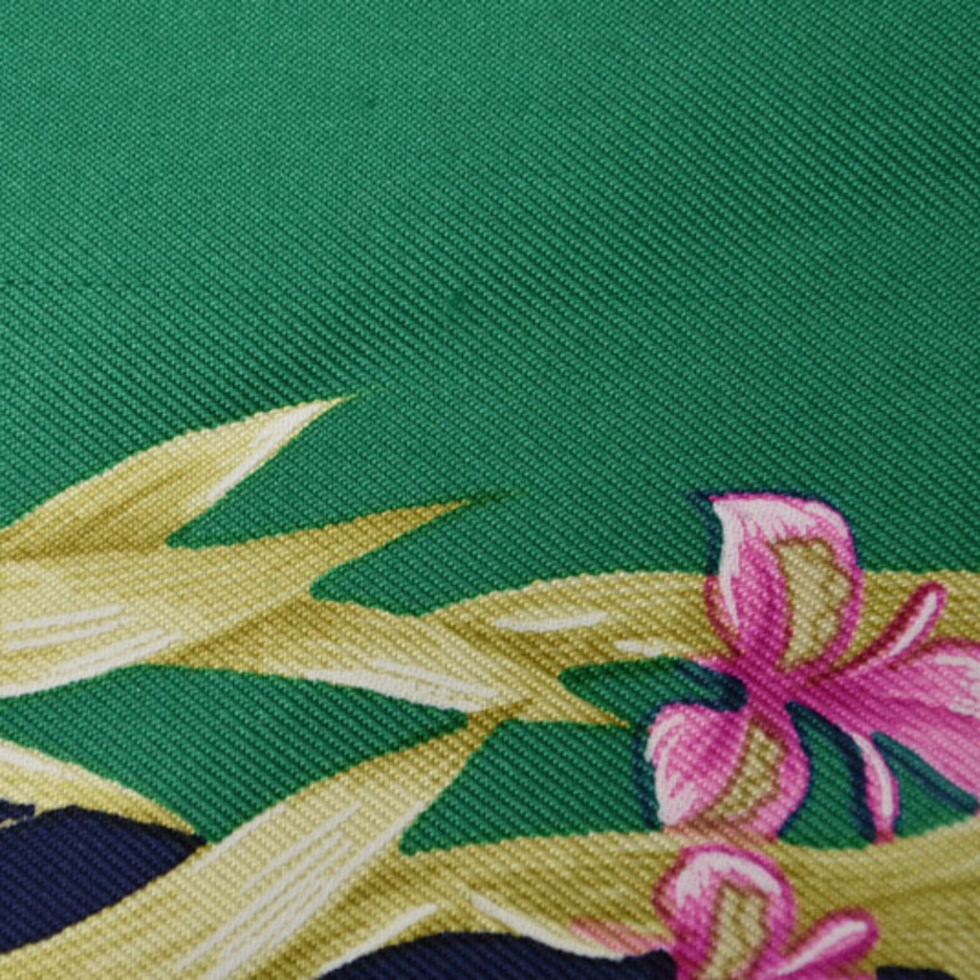 Hermes Hermes Hermès Carré 90 Scarf, Silk Twill, Flowering Horse, H. d'Origny, Henri Green/Navy Size ONE SIZE - 8 Thumbnail