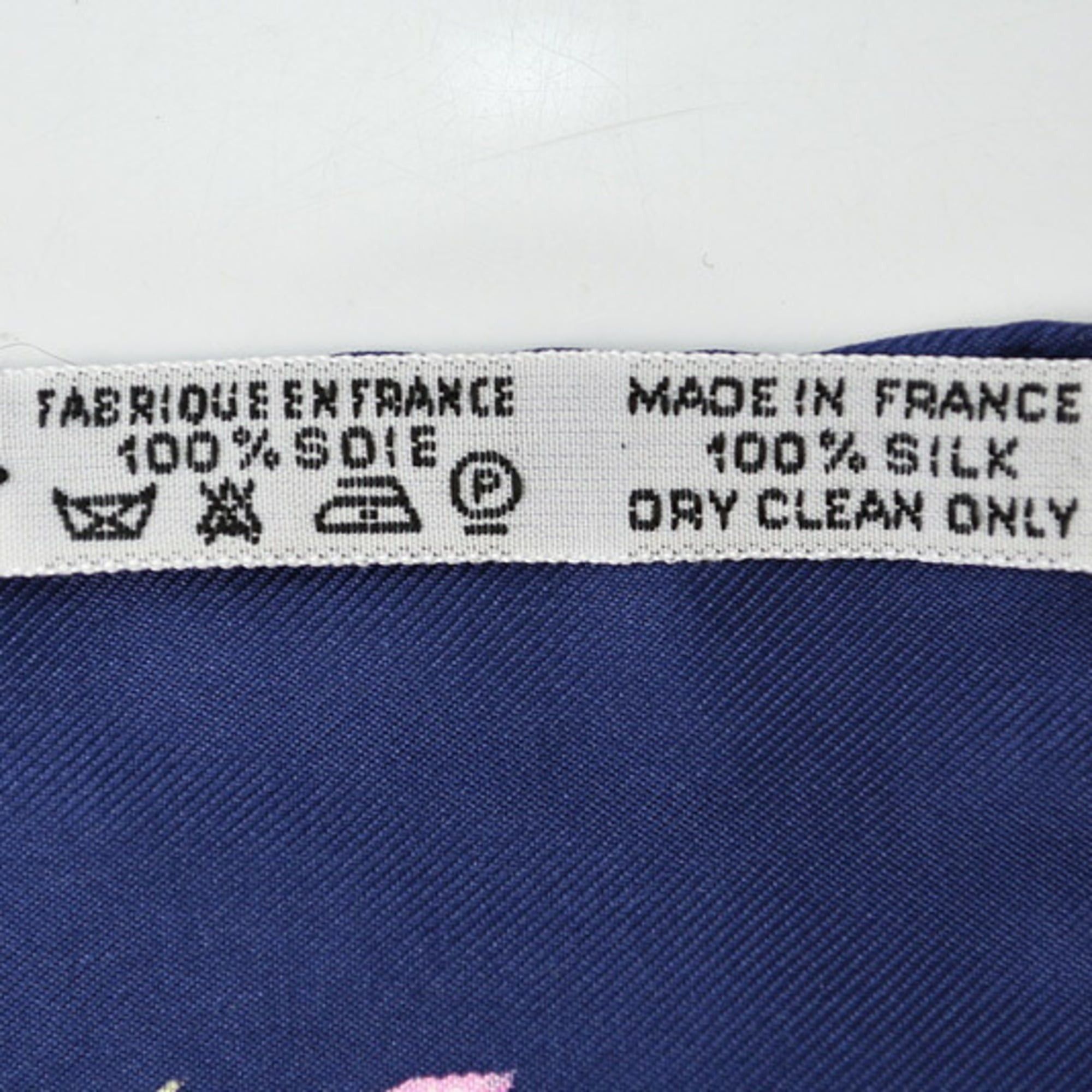 Hermes Hermes Hermès Carré 90 Scarf, Silk Twill, Flowering Horse, H. d'Origny, Henri Green/Navy Size ONE SIZE - 14 Thumbnail
