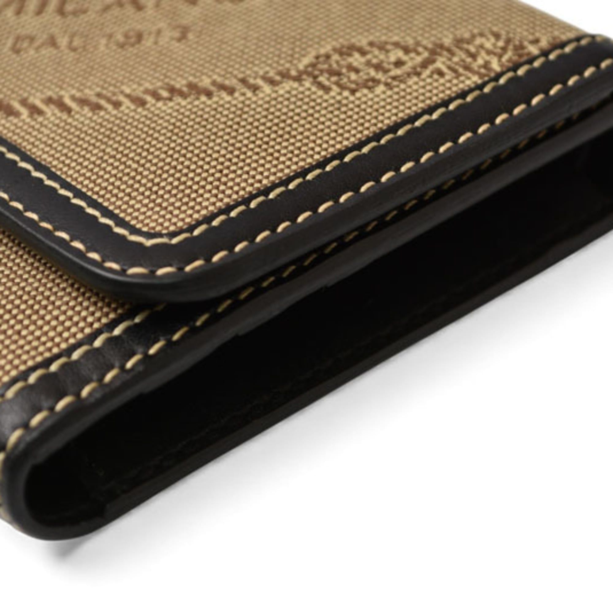 Prada Prada Tri-fold Wallet 1M0510 Logo Jacquard Leather Beige Black Size ONE SIZE - 6 Thumbnail
