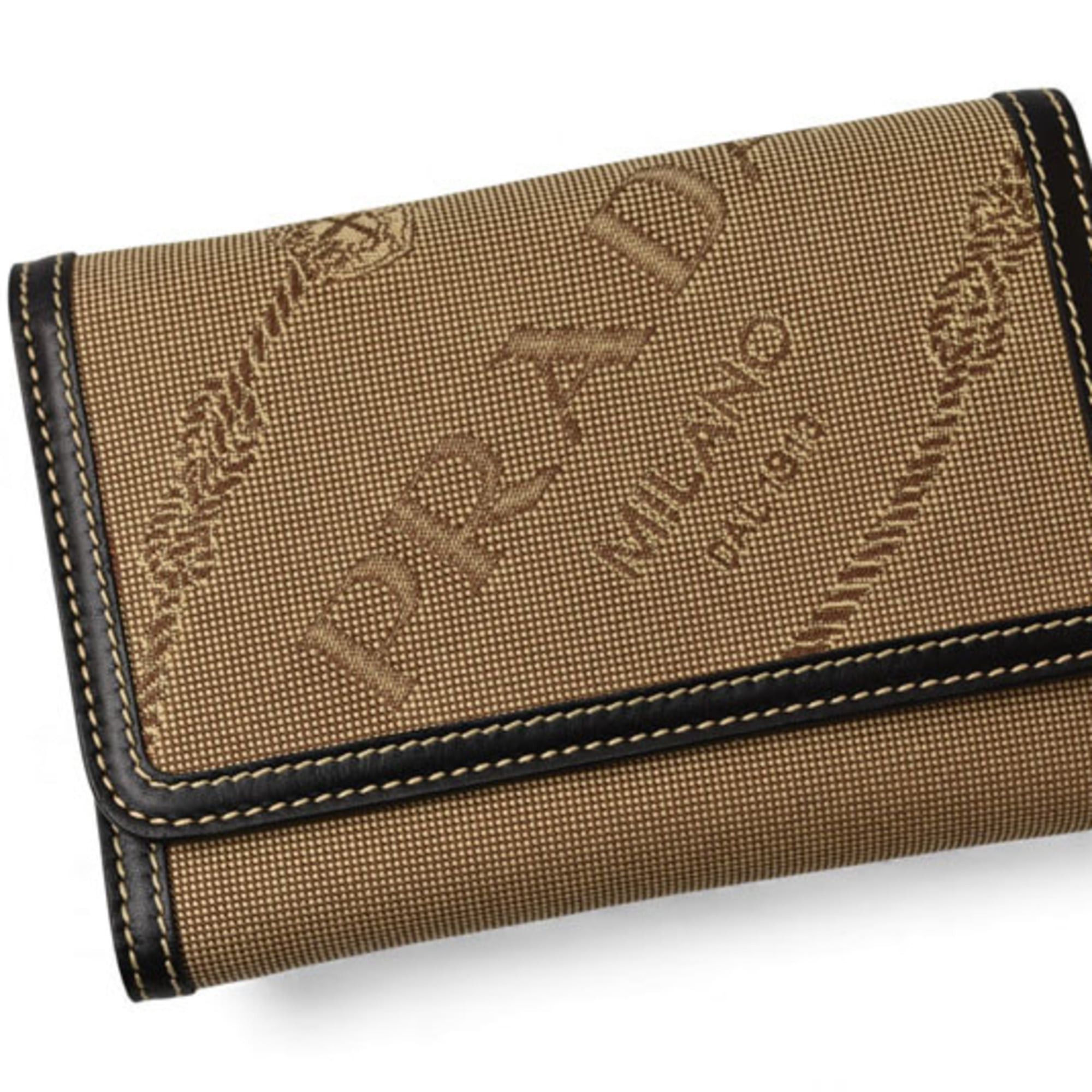 Prada Prada Tri-fold Wallet 1M0510 Logo Jacquard Leather Beige Black Size ONE SIZE - 3 Thumbnail