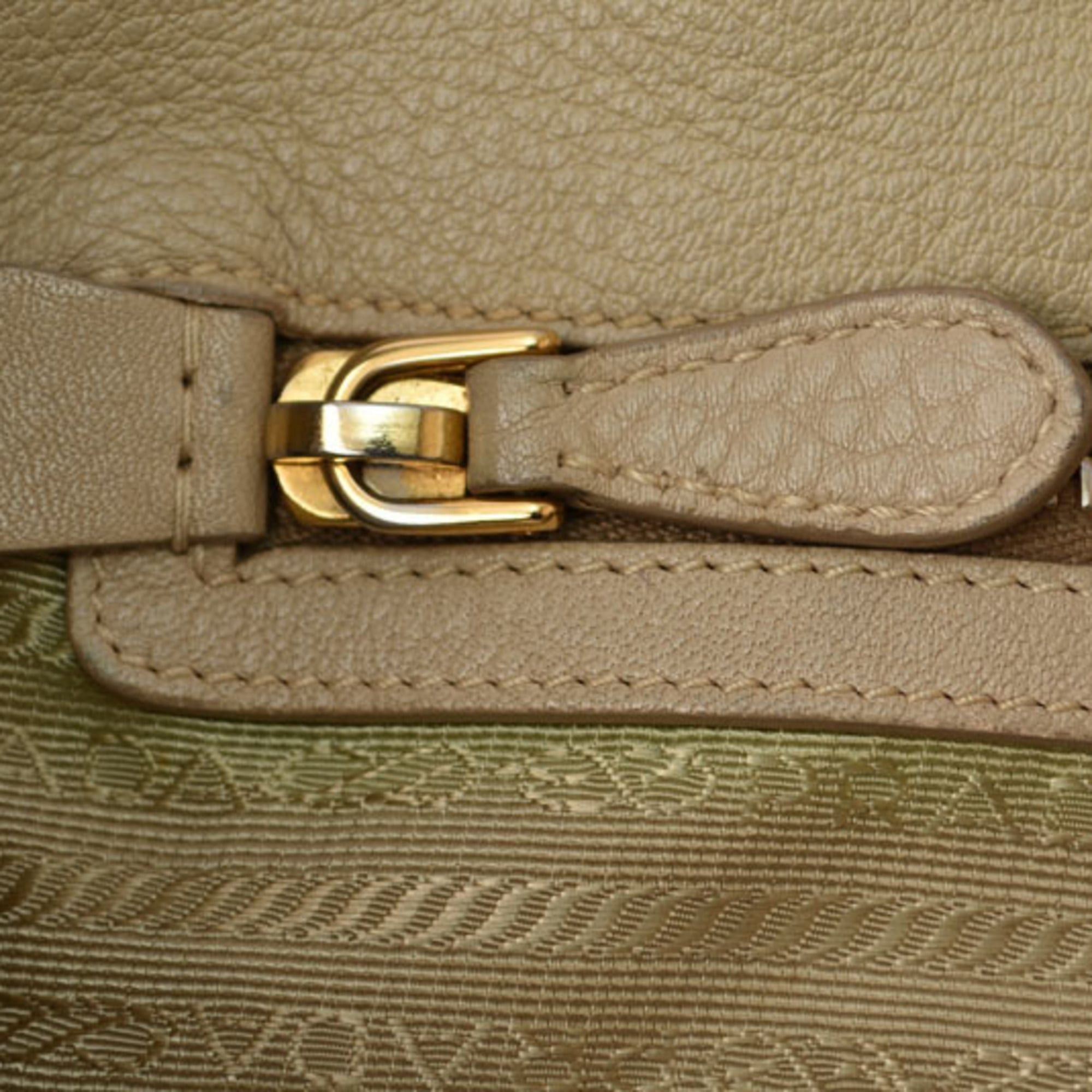 Prada Prada VIT DAINO 2-way tote/shoulder bag in beige deerskin with strap. Size ONE SIZE - 6 Thumbnail