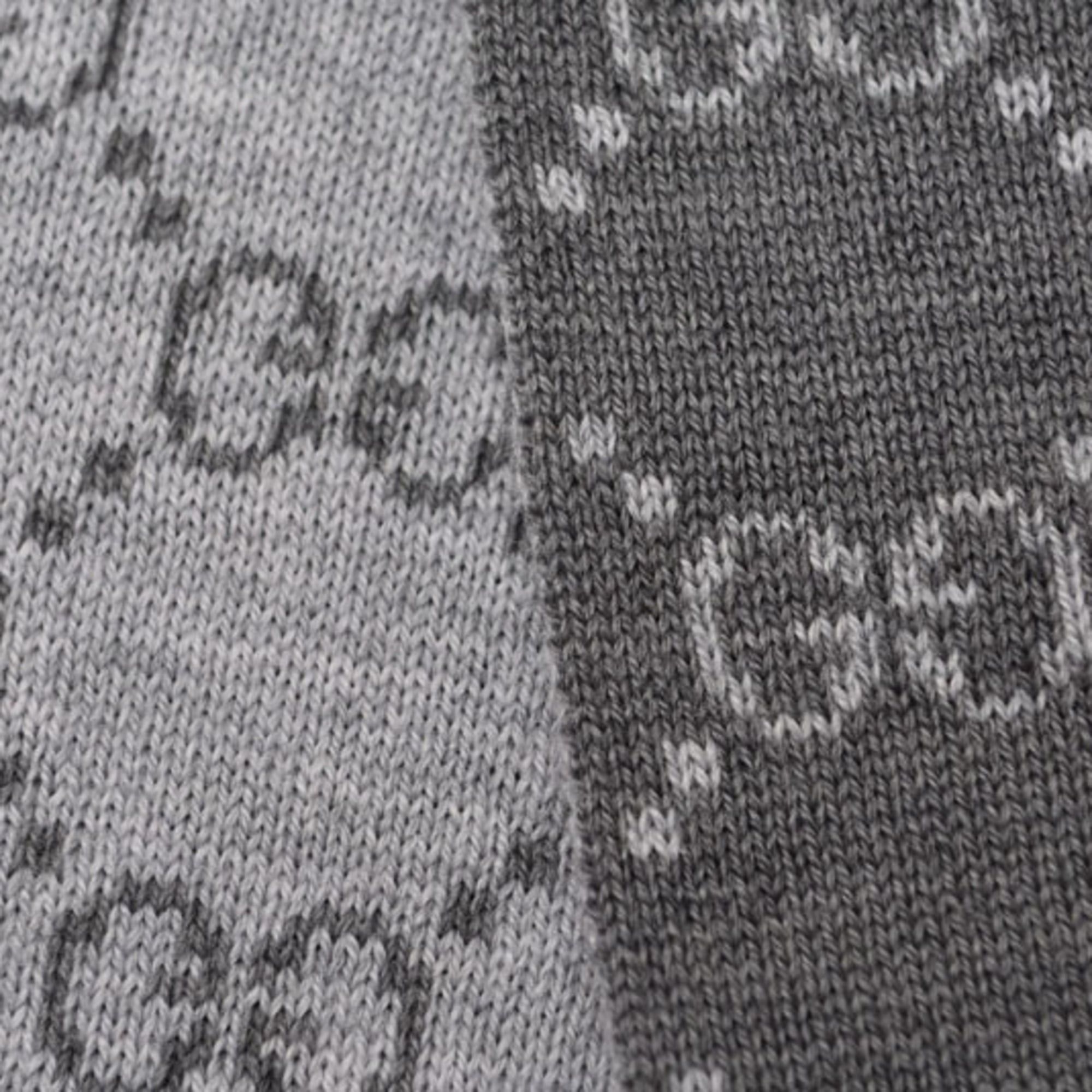 Gucci Gucci Winter Scarf, 100% Wool with GG Pattern, Light Gray, 325806 3G206 1263 Size ONE SIZE - 4 Thumbnail