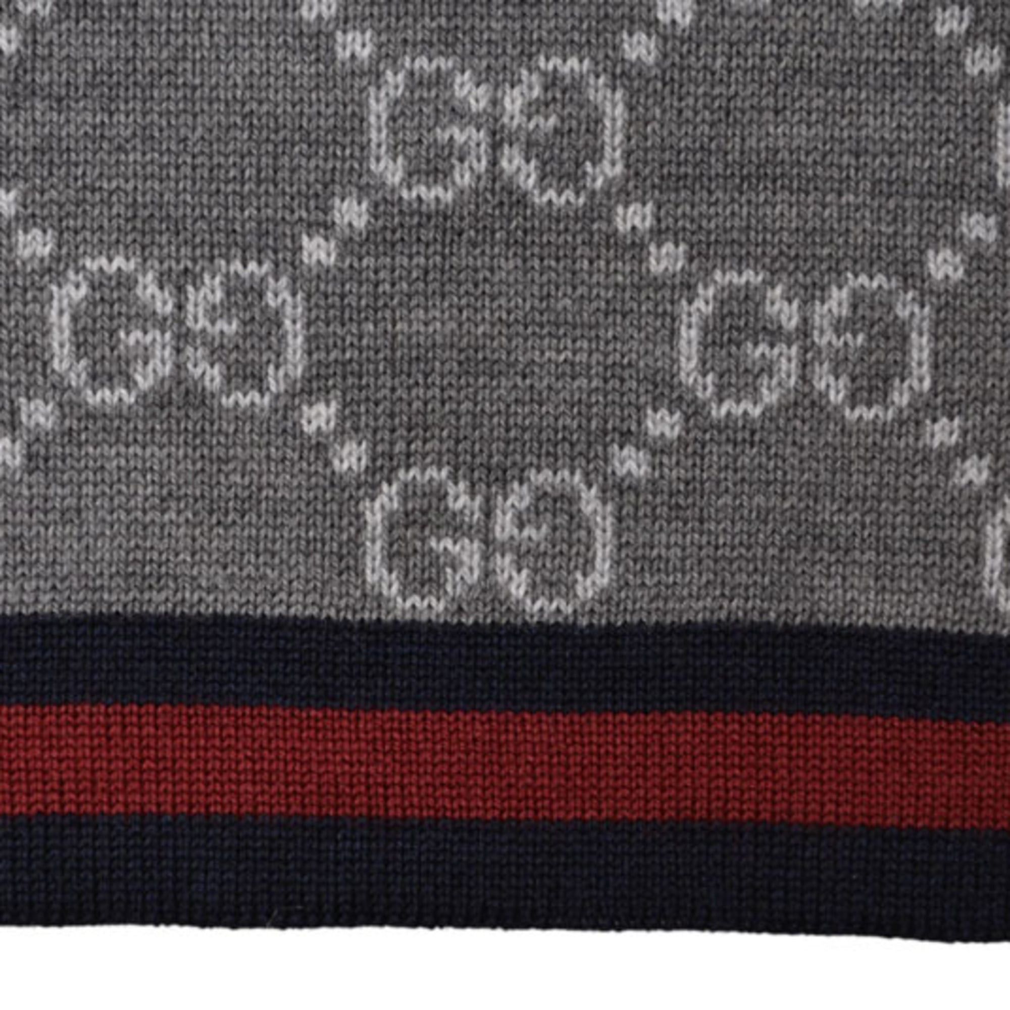 Gucci Gucci Winter Scarf, 100% Wool with GG Pattern, Light Gray, 325806 3G206 1263 Size ONE SIZE - 5 Thumbnail